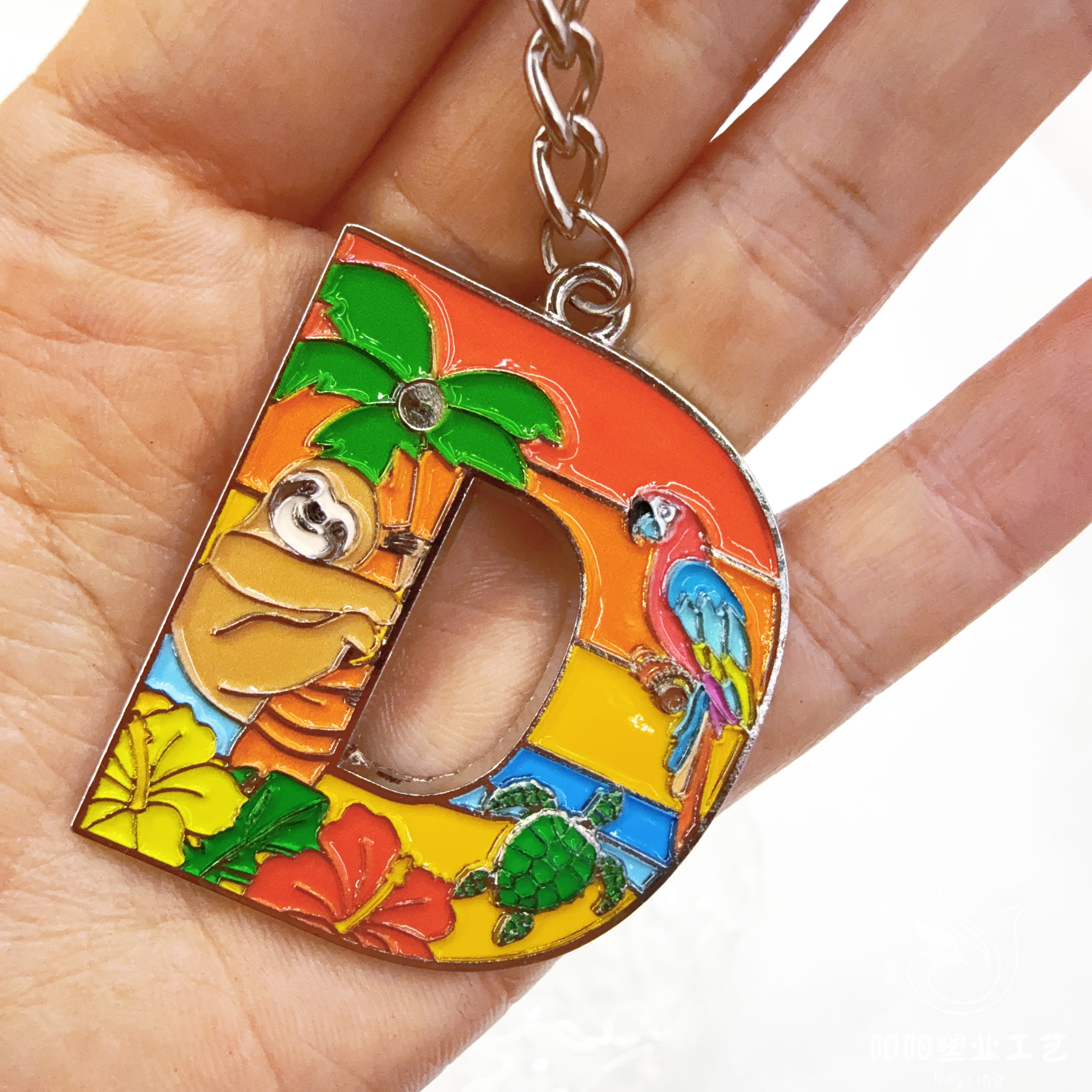 Keychains, travel souvenirs, pendants, travel souvenirs, ocean, seaside, aquarium, letters A to Z, 26 customized souvenirs, gifts, presents details Picture