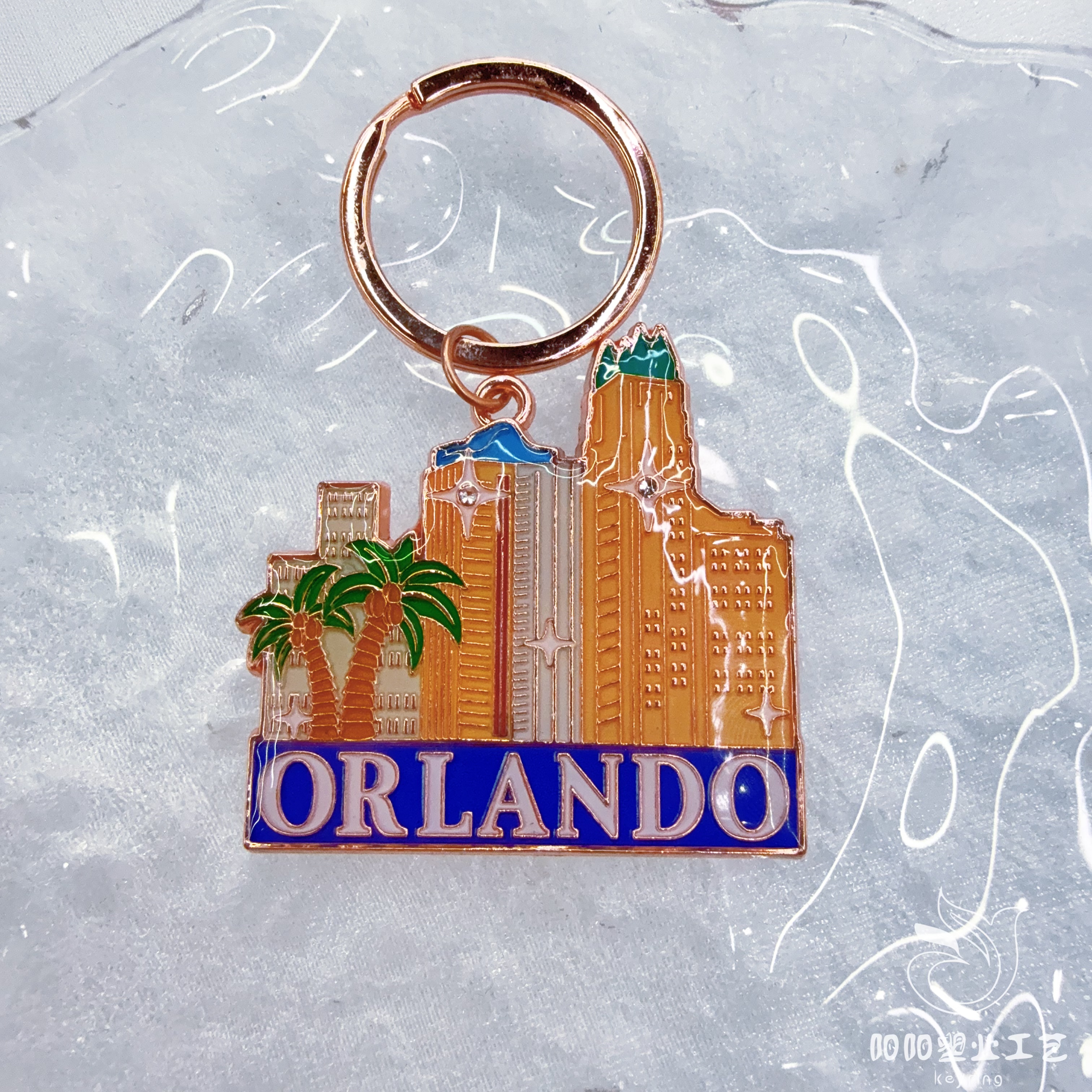 High-end foreign trade keychains from manufacturers, metal tourism, personalized city landmarks, alloy pendants, small gifts, keychains undefined