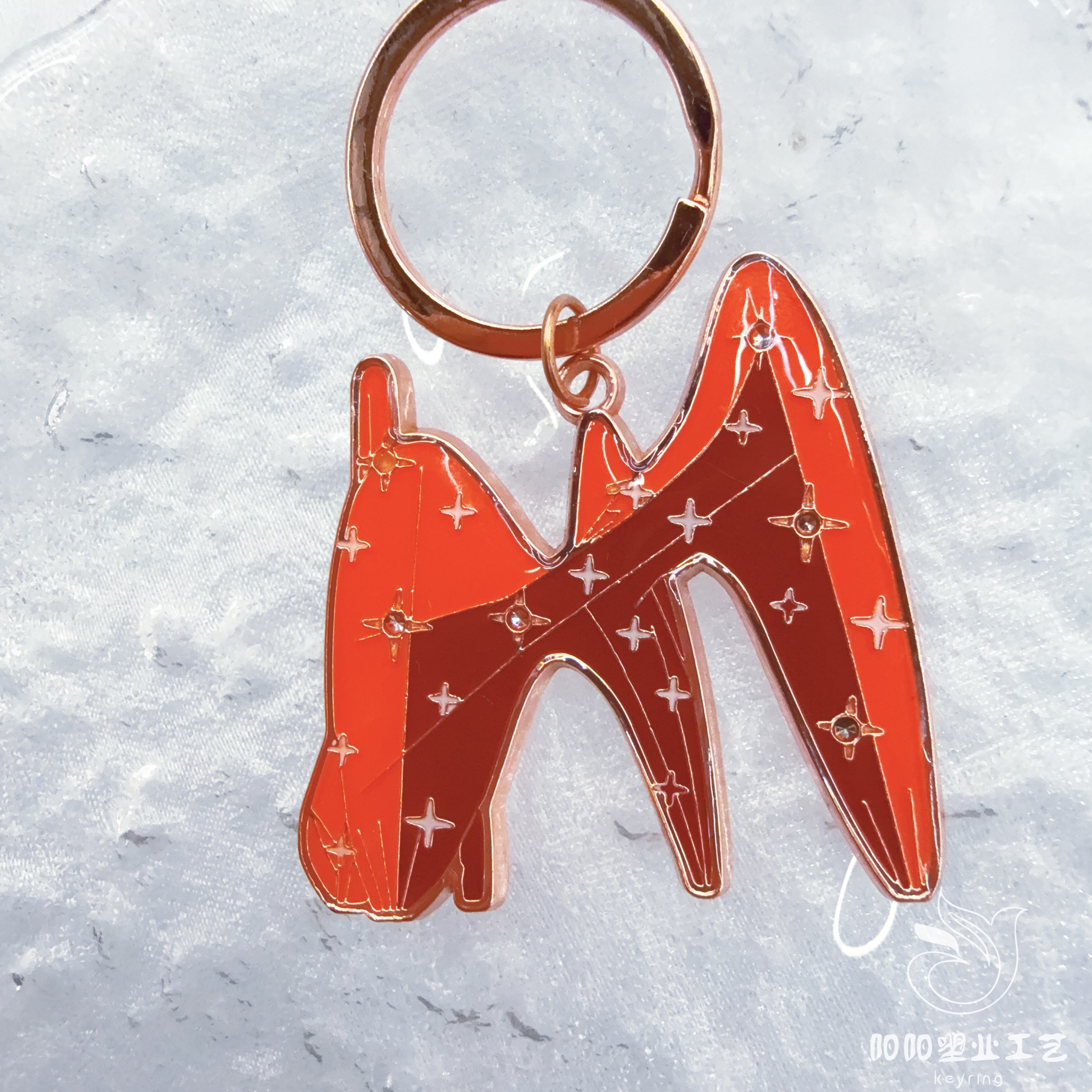 Wholesale of cross-border metal keychains, European-style tourist city souvenirs, Spanish New York key chains, sand gold Item Picture