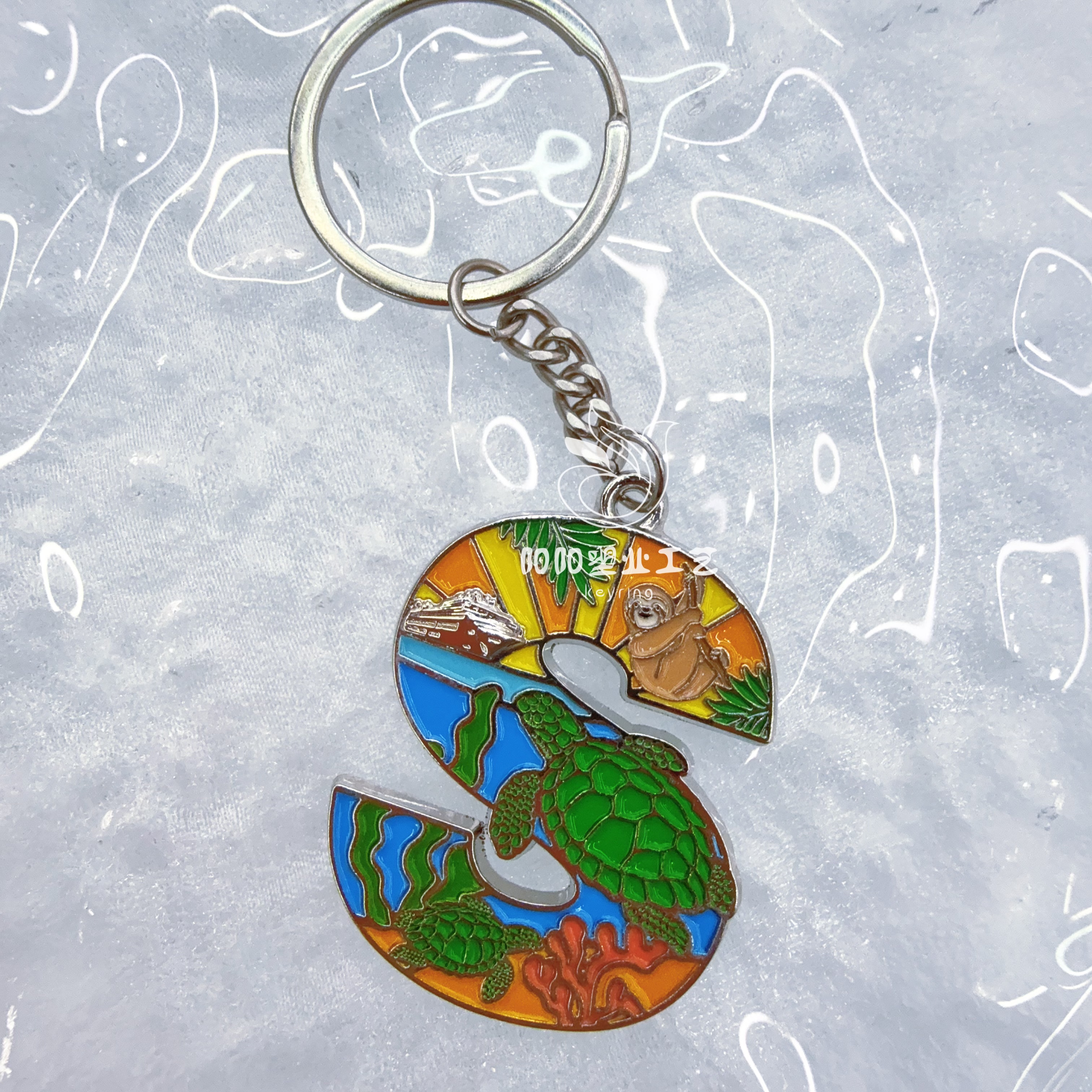 Ocean Series Zoo Airport Tourist Souvenirs, A to Z 26-letter keychain gifts undefined
