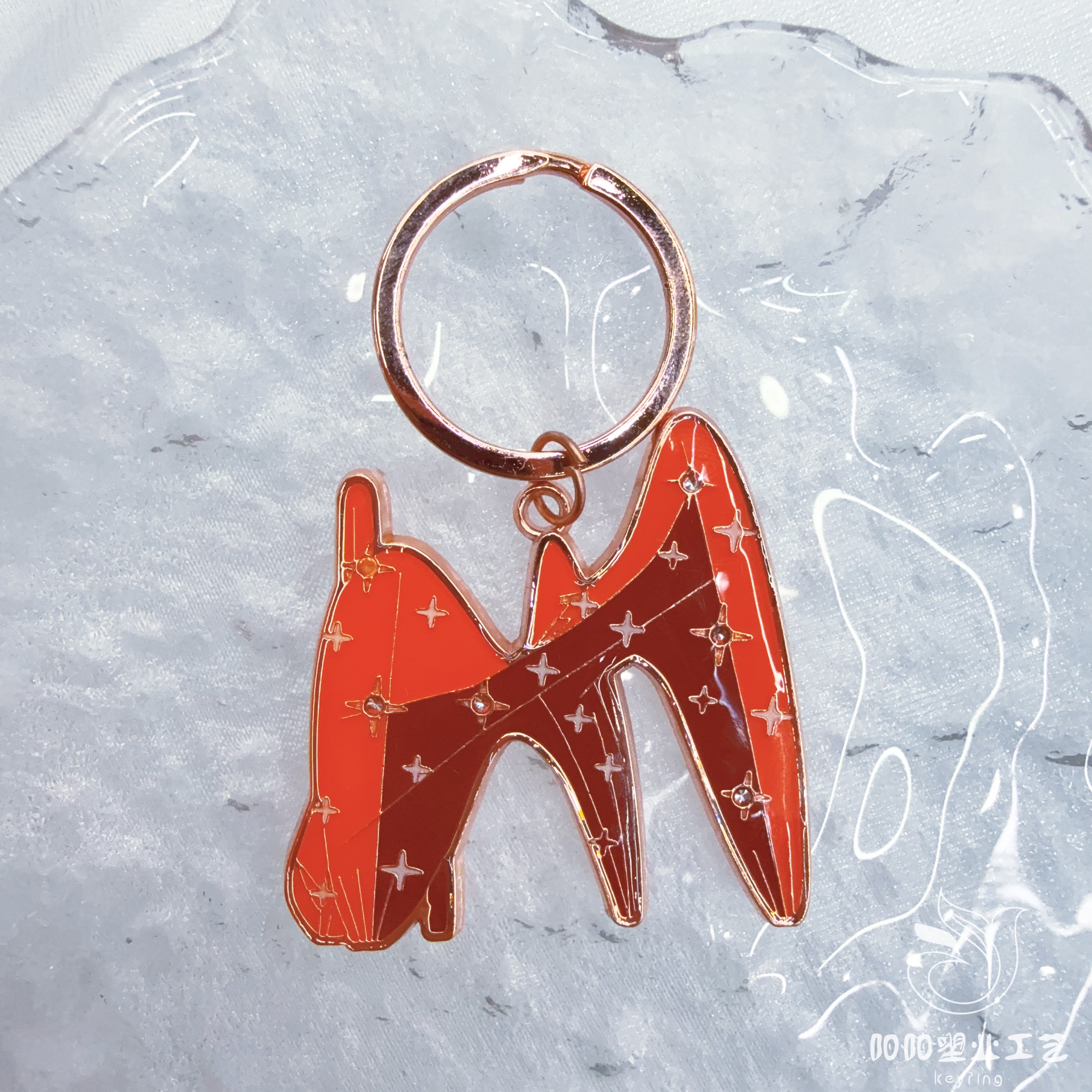 Wholesale of cross-border metal keychains, European-style tourist city souvenirs, Spanish New York key chains, sand gold Specification drawing