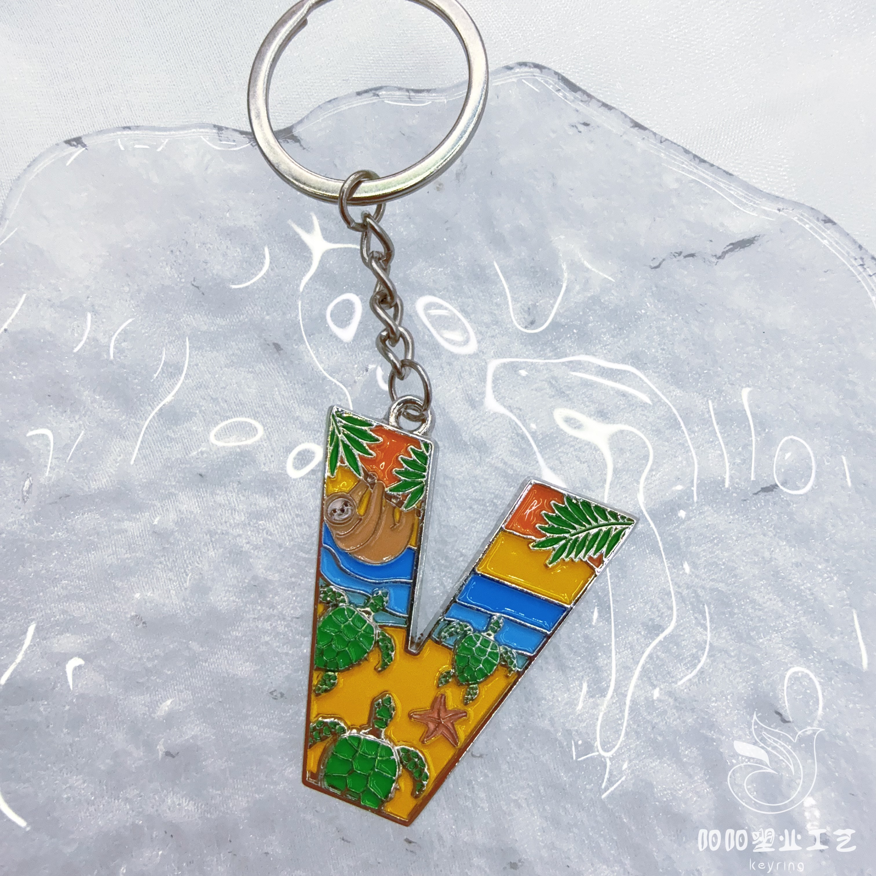 Ocean Series Zoo Airport Tourist Souvenirs, A to Z 26-letter keychain gifts Application Scenario