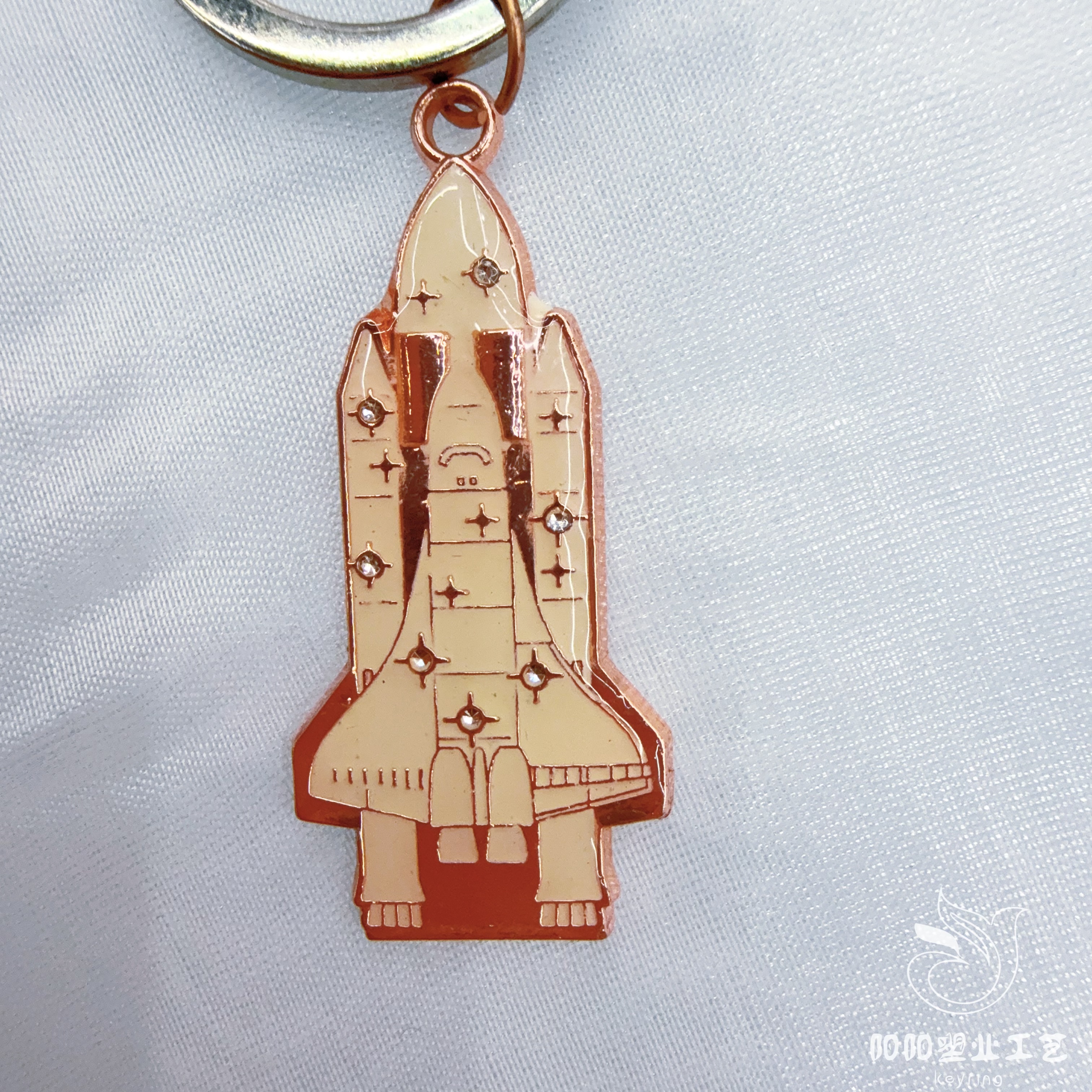 Cross-border exclusive oil drip, astronaut rocket, UFO spaceship, keychain, cartoon creative, student schoolbag, accessory, pendant, gift, souvenir, gift details Picture