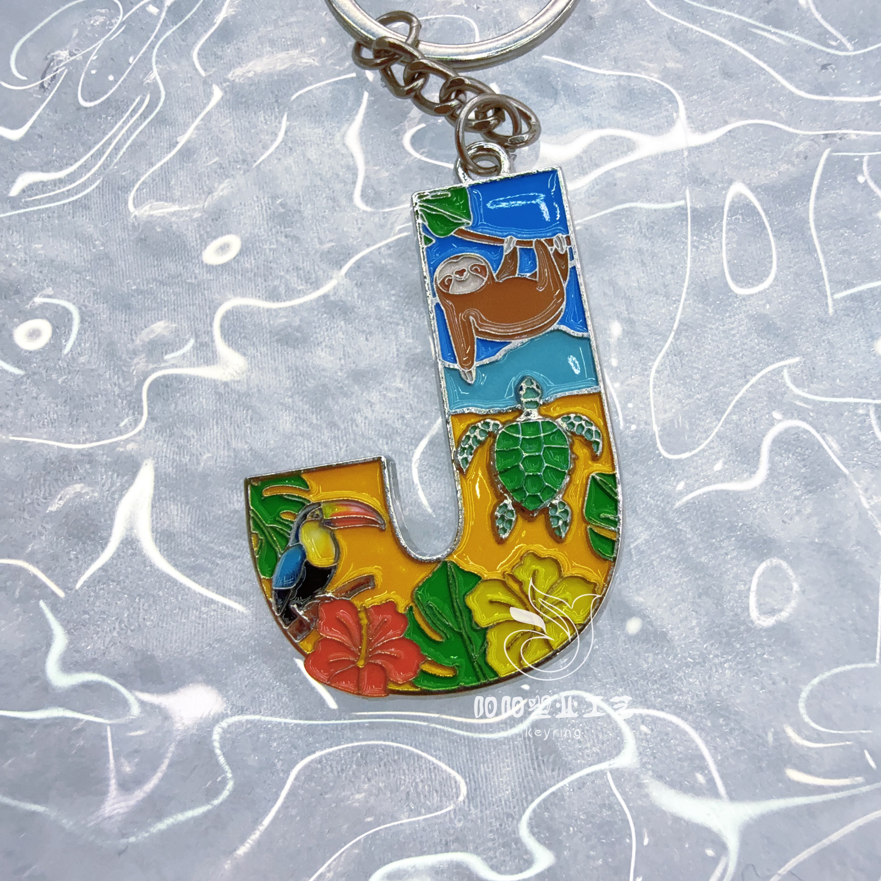 Ocean Series Zoo Airport Tourist Souvenirs, A to Z 26-letter keychain gifts details Picture