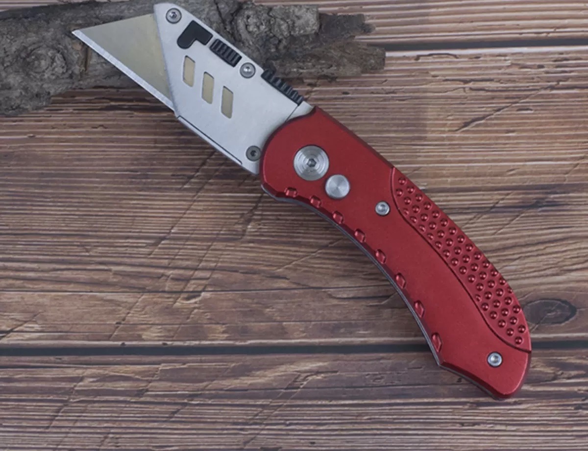 Heavy-duty folding utility knife SK5 blade, office paper cutter, carpet cutter, large stainless steel express knife, film cutter details Picture