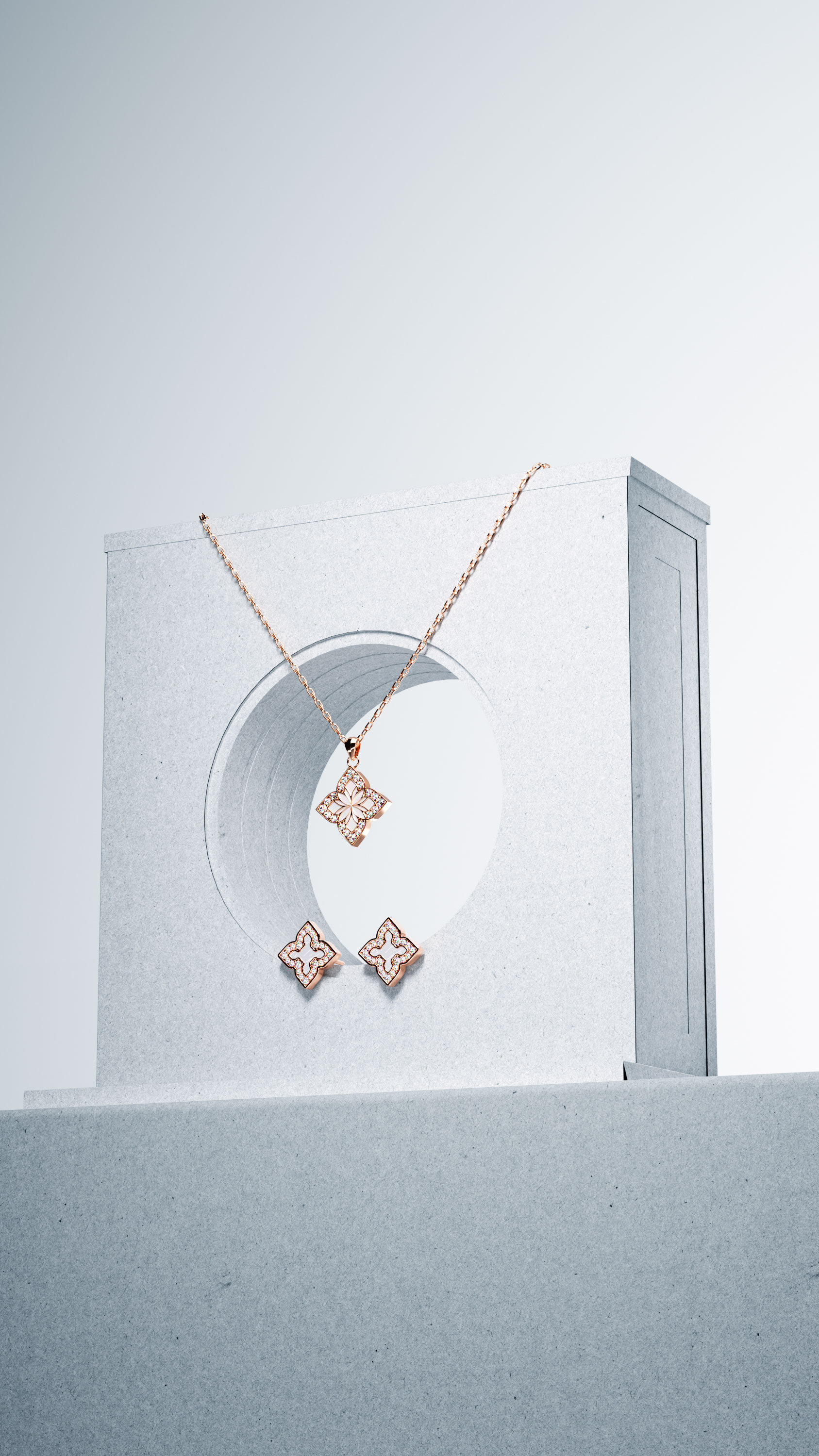 【 NOLYN】 Gusu Window Series White Mother-of-Pearl Silver Necklace, a light luxury design and exquisite original necklace Application Scenario