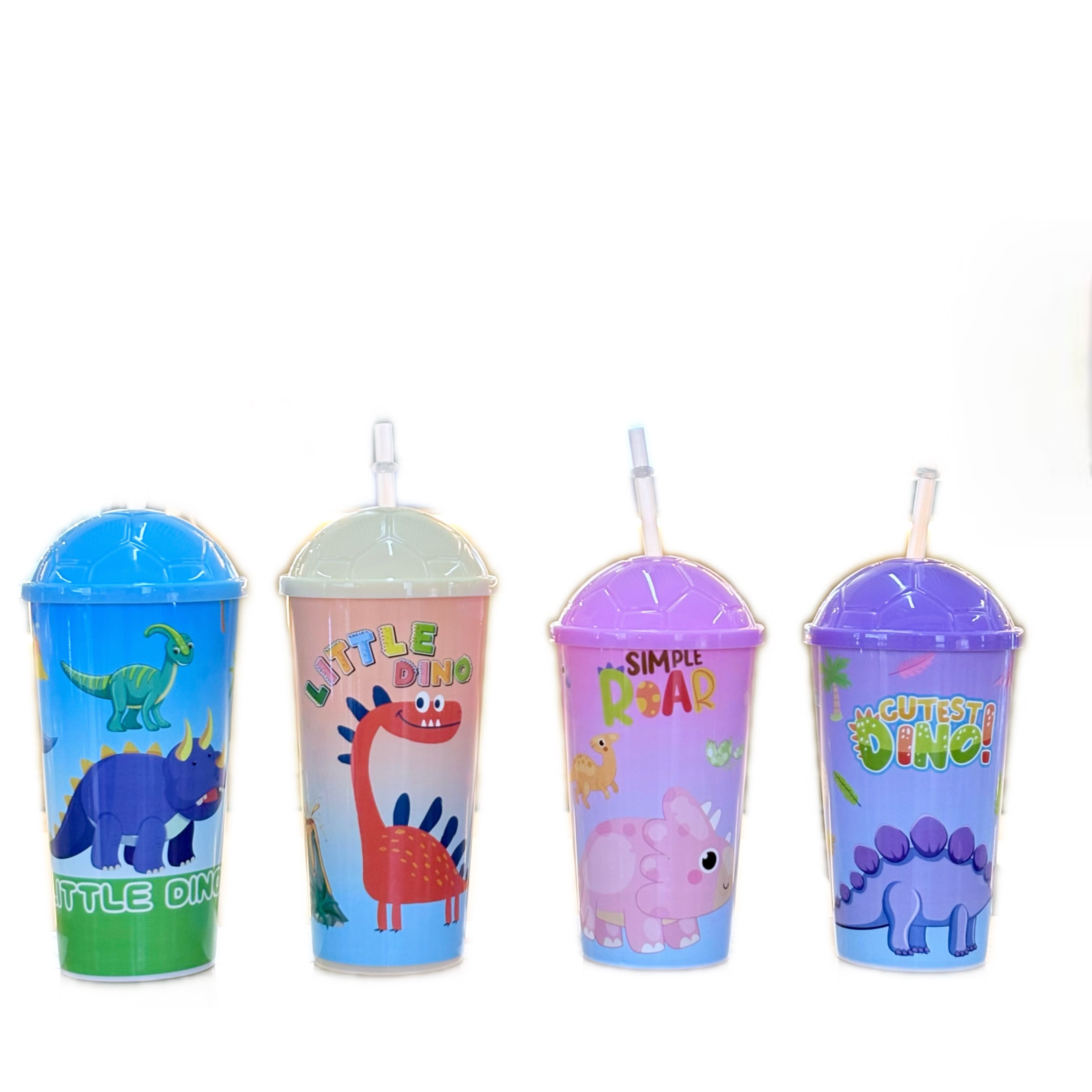 2026 new plastic straw cup, cute dinosaur, large capacity, simple, high appearance level, others Item Picture