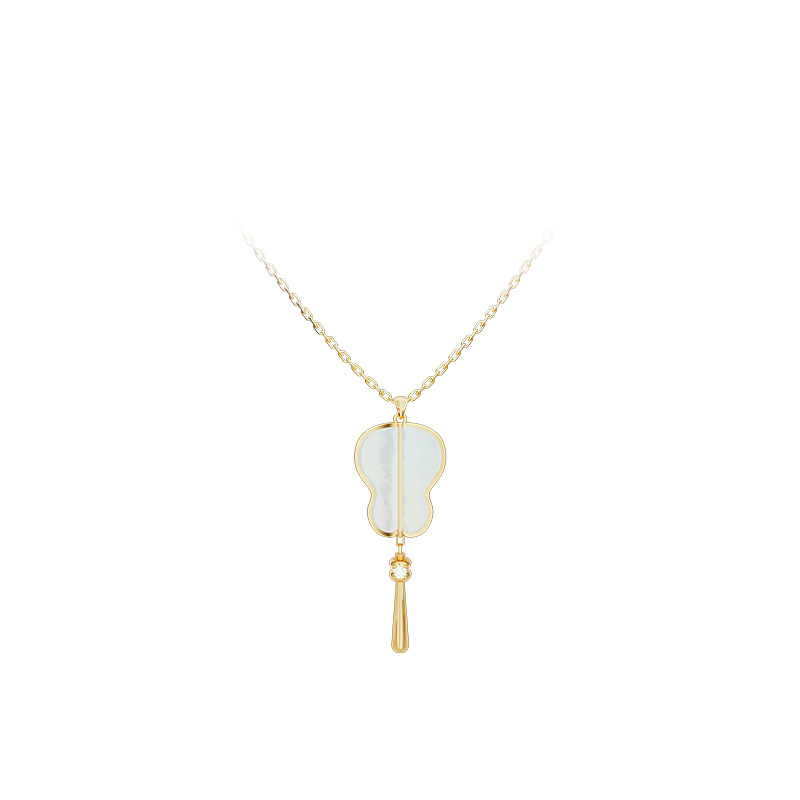 【 NOLYN】 Green Sky Series Mother-of-Pearl Necklace, a niche original design, a new Chinese-style light luxury diamond necklace, a high-end and elegant collarbone necklace Application Scenario