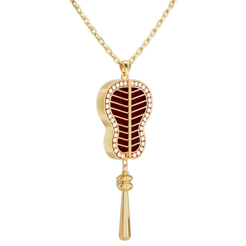 【 NOLYN】 Green Sky Series Red Agate Necklace, a niche original design, a new Chinese-style elegant and high-end collarbone necklace detail image 2