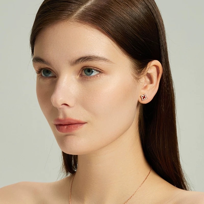 【 NOLYN】 Fei Series Suzhou New Year Stud Earrings, high-end and light luxury design, silver versatile, personalized and exquisite accessory stud earrings detail image 9