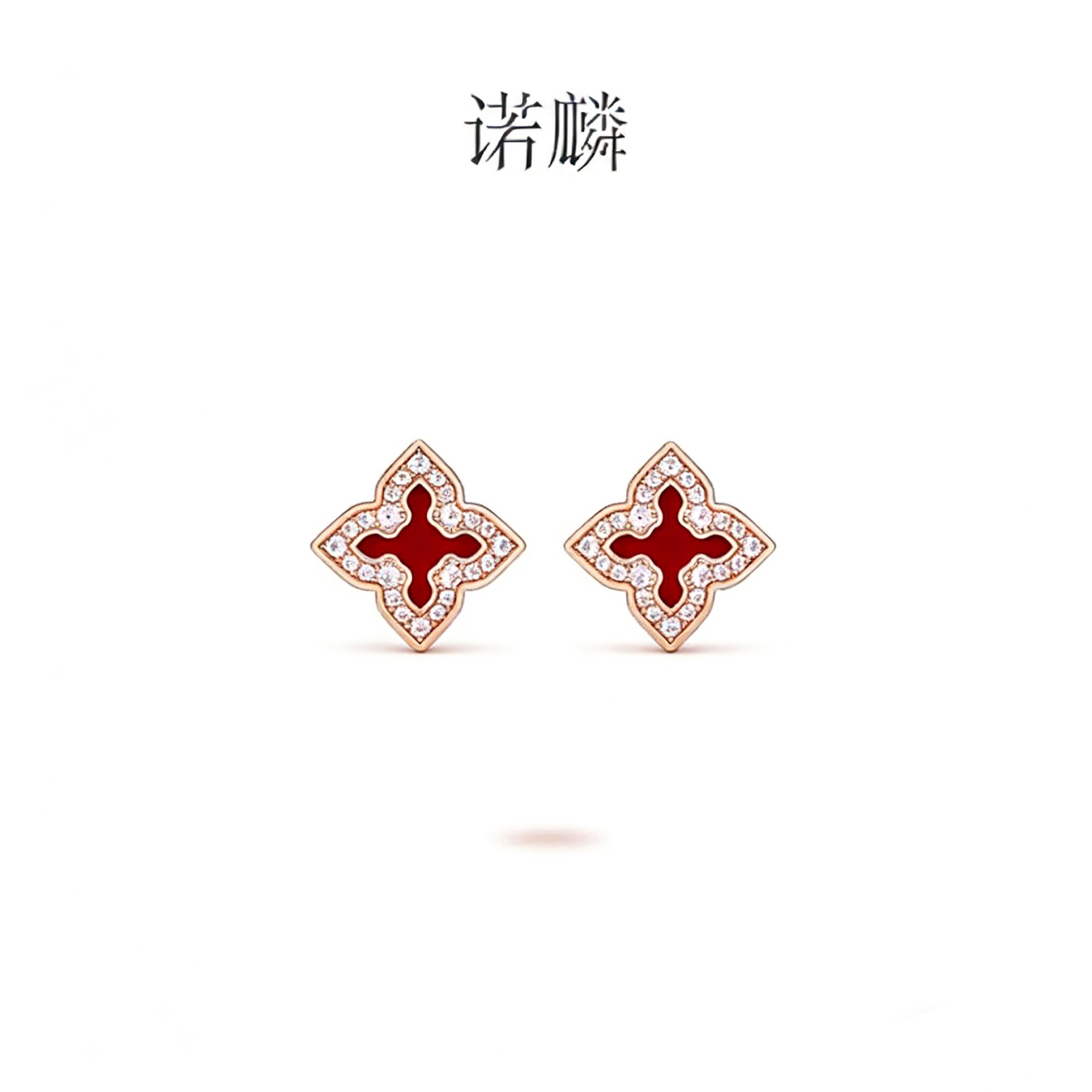 【 NOLYN】 Fei Series Suzhou New Year Stud Earrings, high-end and light luxury design, silver versatile, personalized and exquisite accessory stud earrings