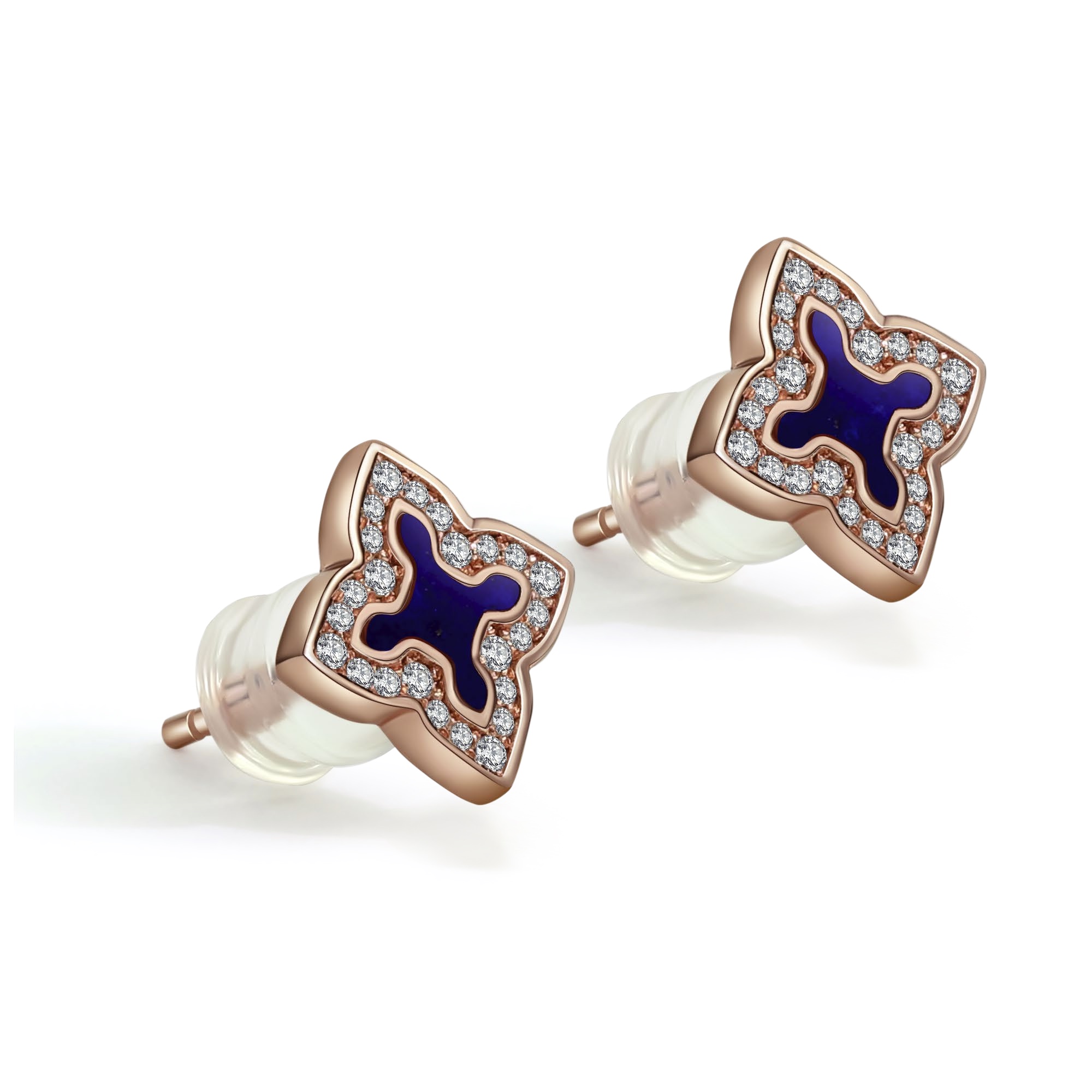 【 NOLYN】 Fei Series Gusu Xuan Stud Earrings for Women, new high-end, light luxury and niche design, autumn and winter stud earrings detail image 2