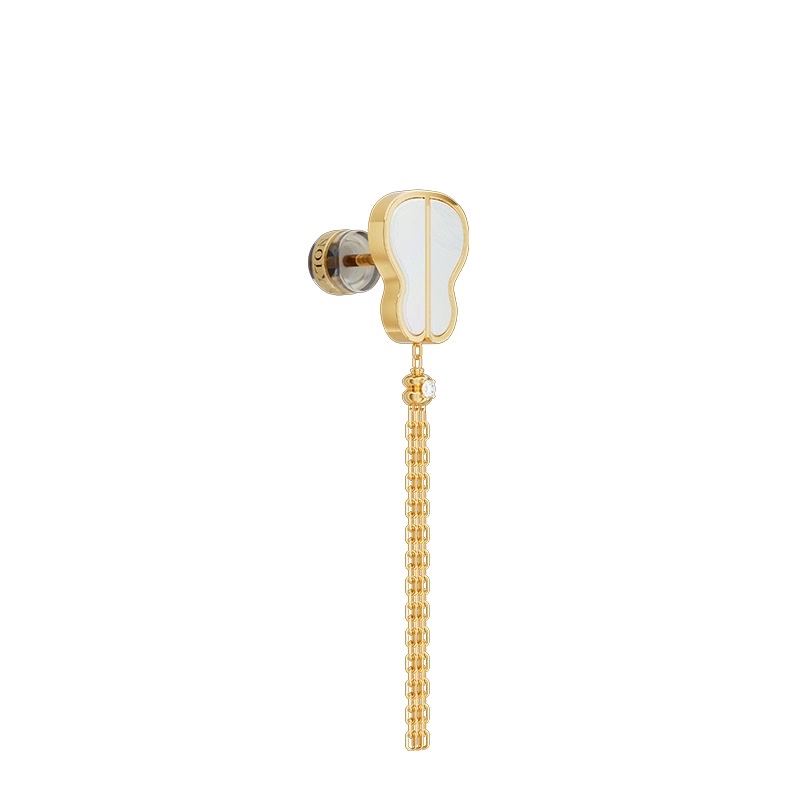 【 NOLYN】 Green Sky Series White mother-of-pearl earrings and earrings, niche original design, new Chinese-style elegant and light luxury accessories, stud earrings and earrings detail image 2