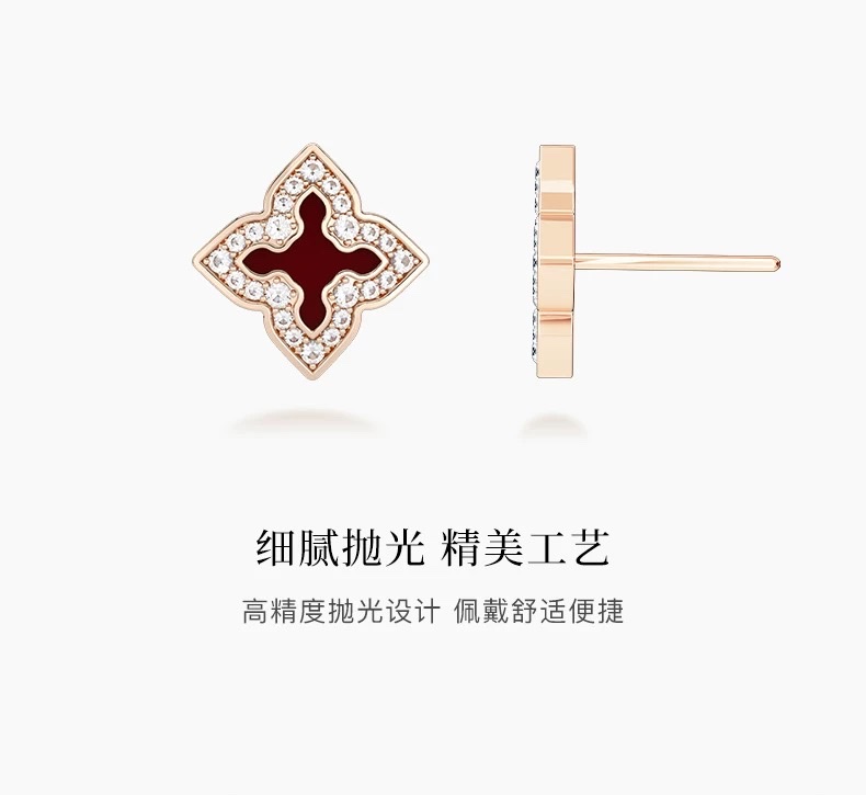 【 NOLYN】 Fei Series Suzhou New Year Stud Earrings, high-end and light luxury design, silver versatile, personalized and exquisite accessory stud earrings detail image 7