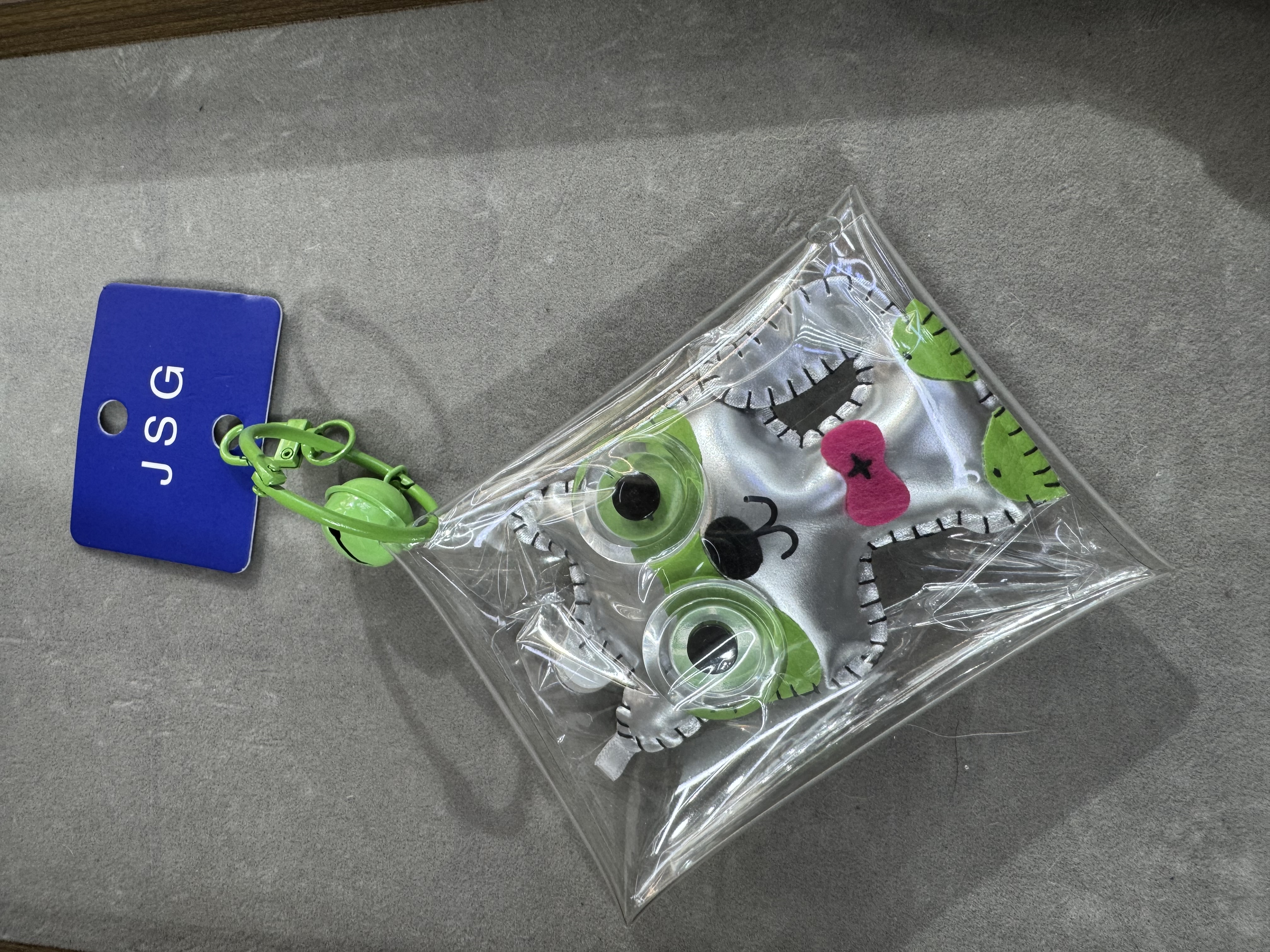 纯手工灰色可爱小狗狗钥匙扣钥匙扣