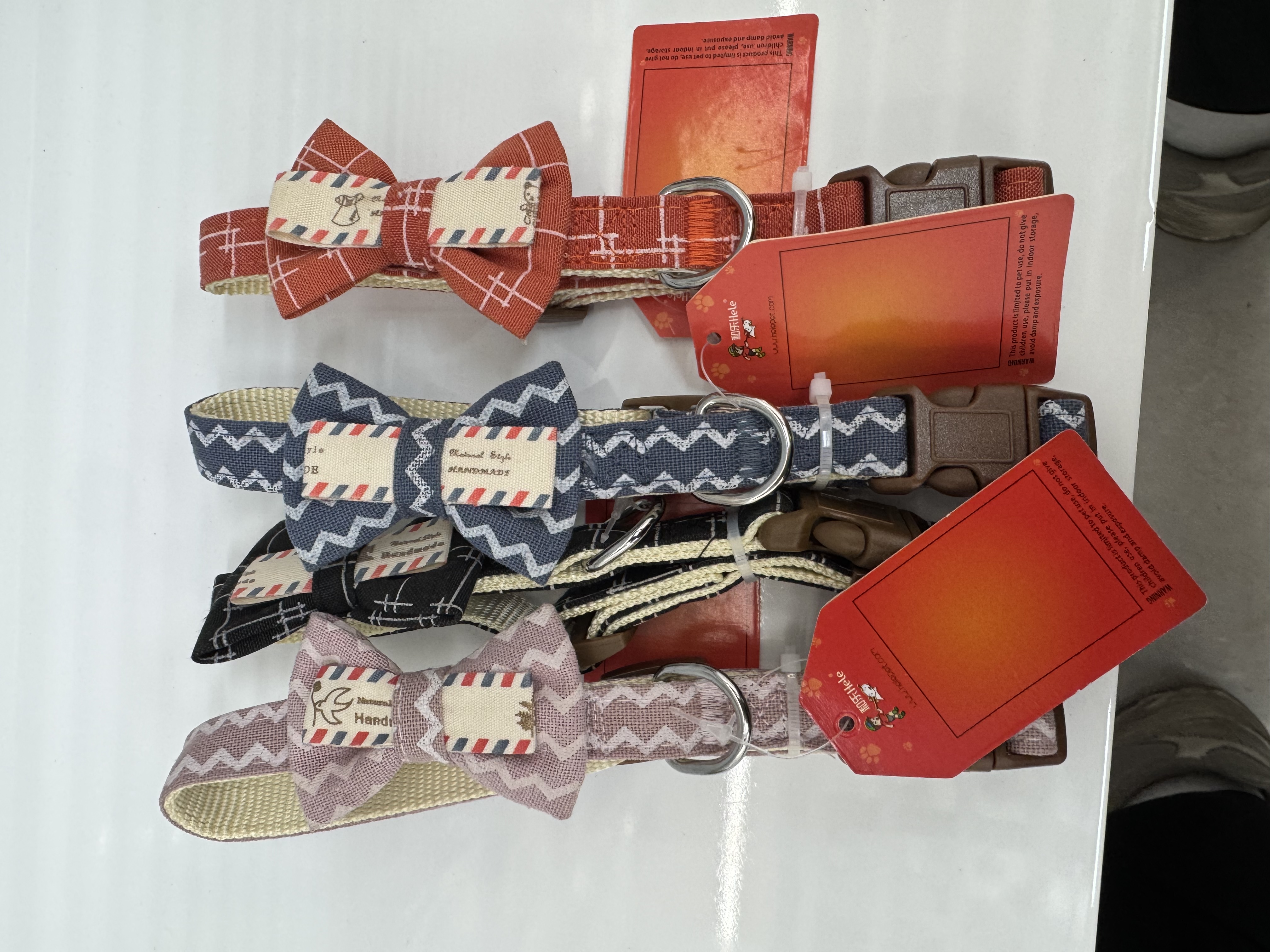 中号格子蝴蝶结项圈 | 中小型犬复古风可爱狗项圈 宠物项圈用品 项链宠物用品 宠物配饰 饰品宠物用品 宠物项圈