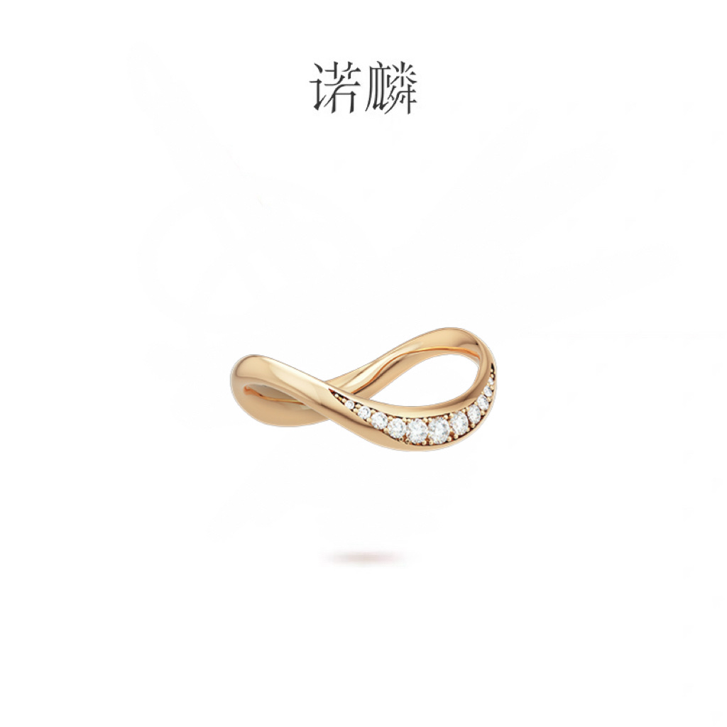 【 NOLYN】 Unfastened Boat Ring Women's Jewelry, light luxury, high-end design, new Chinese style, simple and plain ring, ring