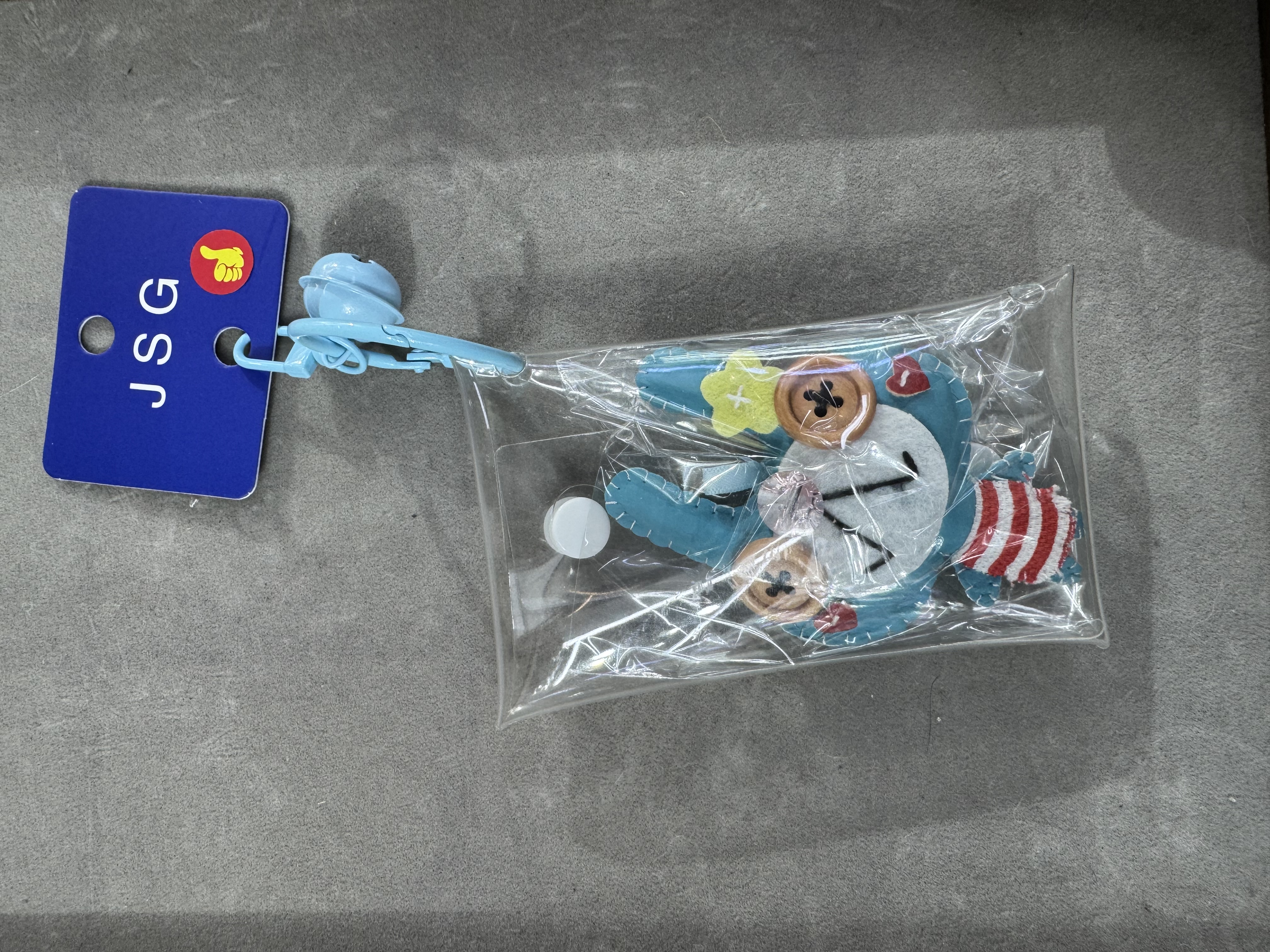 纯手工钥匙扣蓝色小白兔钥匙扣