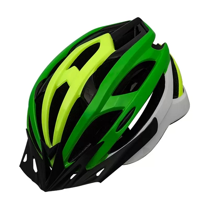 The mountain road bicycle one-piece molded helmet is a lightweight and breathable cycling helmet that can be affixed with logo labels Application Scenario