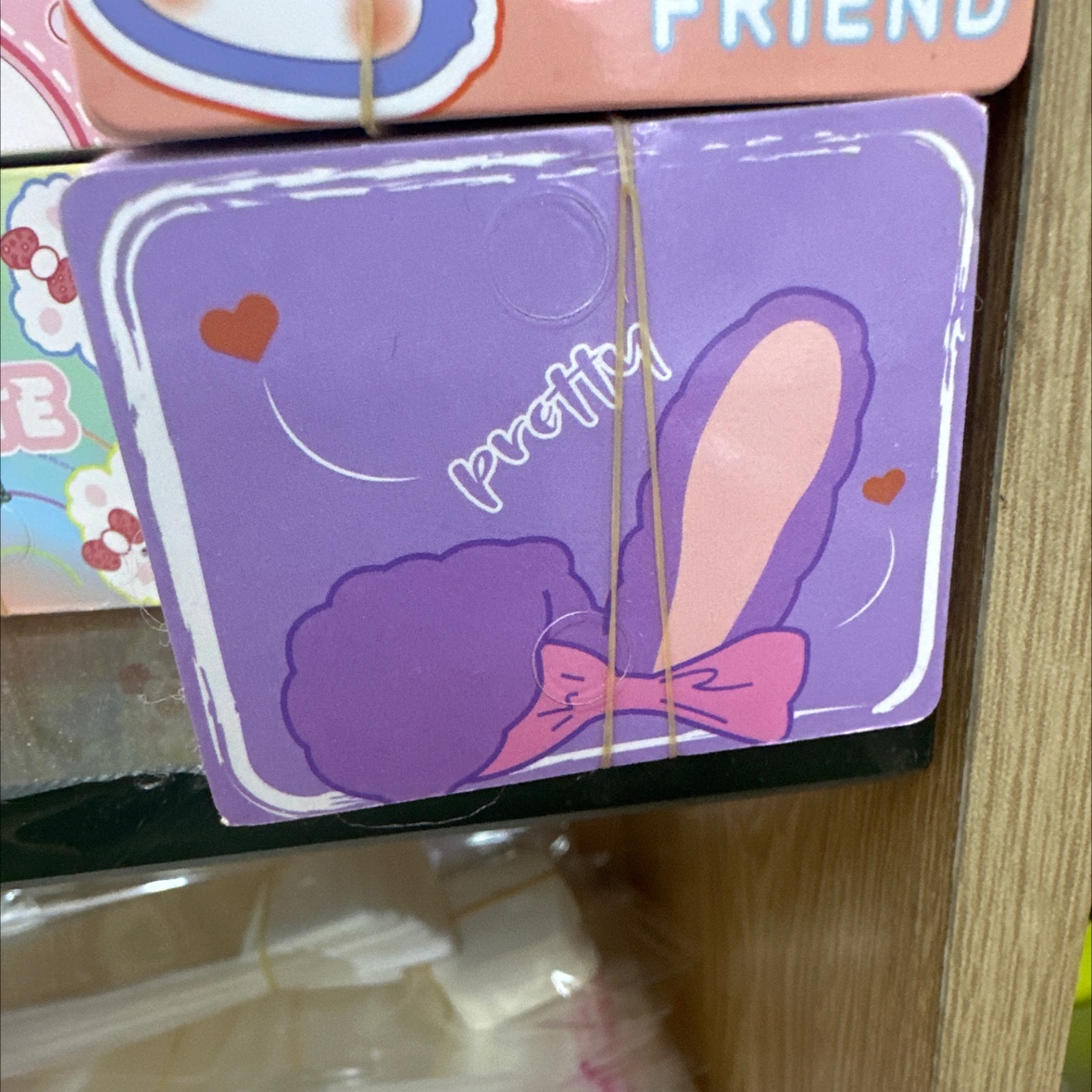 卡通钥匙扣挂卡对折卡片 新款可爱风通用型产品展示卡 现货可批发