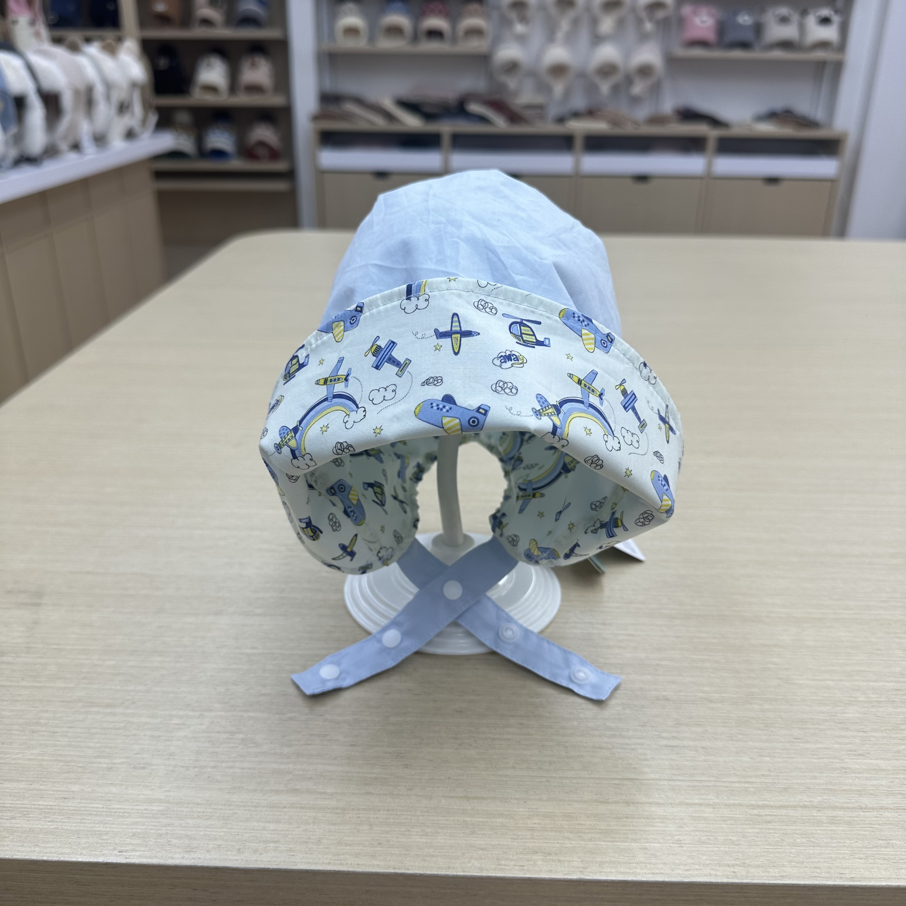 Suitable for babies aged 6 to 12, summer sun protection hats, double-sided patterned hats details Picture