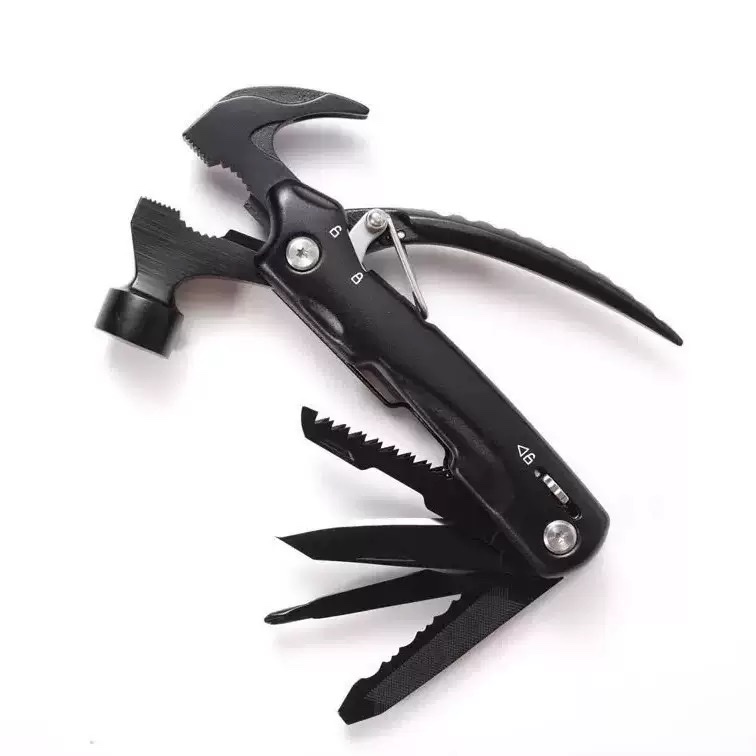 Wholesale of stainless steel horn hammers, multi-functional tools, pliers, hammers, portable tools for outdoor camping, and hammer belts Application Scenario