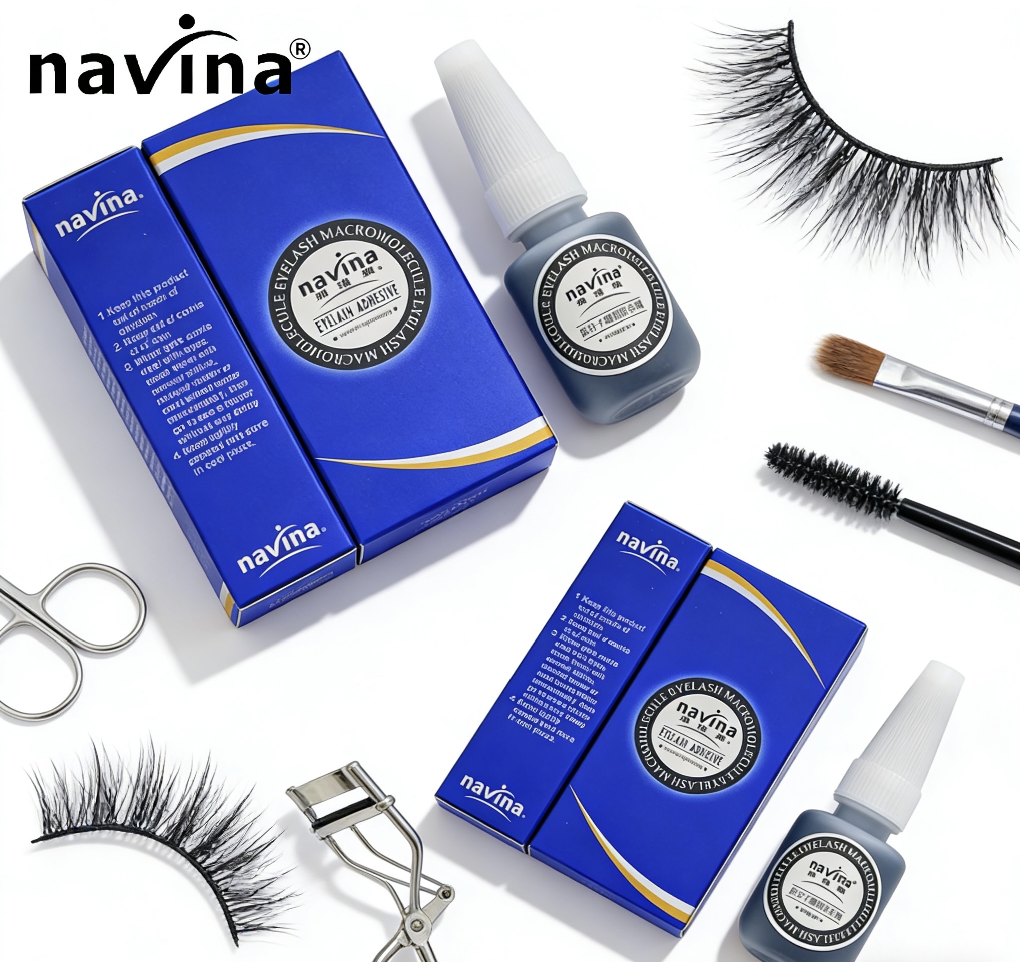 navina Yaviya Blue Box Slow-Drying eyelash Extension Glue, eyelash planting glue, exclusively for export of false eyelashes details Picture