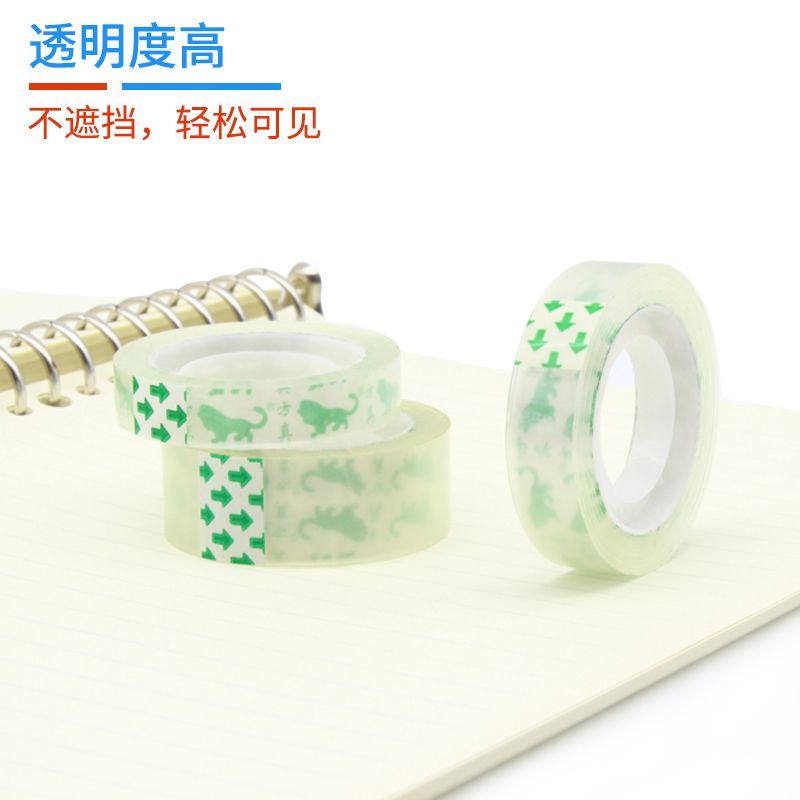 Transparent tape, small size tape, transparent tape for student stationery, wholesale of transparent adhesive tape, small rolls of adhesive paper, office supplies tape, factory direct sales Application Scenario