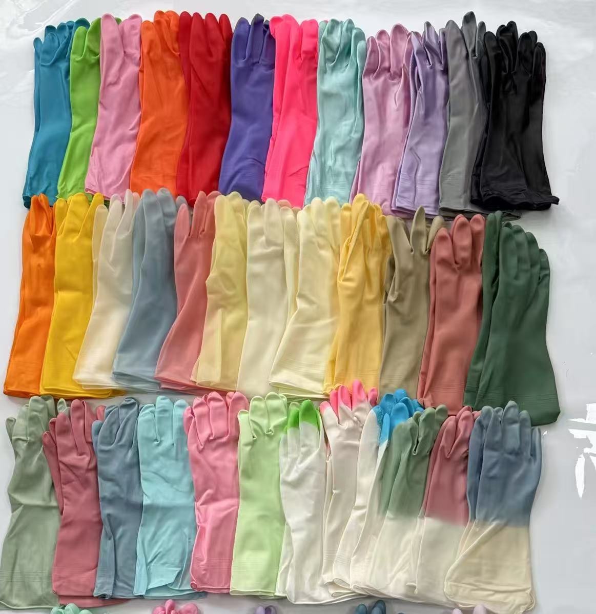 家务洗碗手套耐用防水特厚80克pvc厨房刷碗洗衣服干活洁洗菜手套 手套