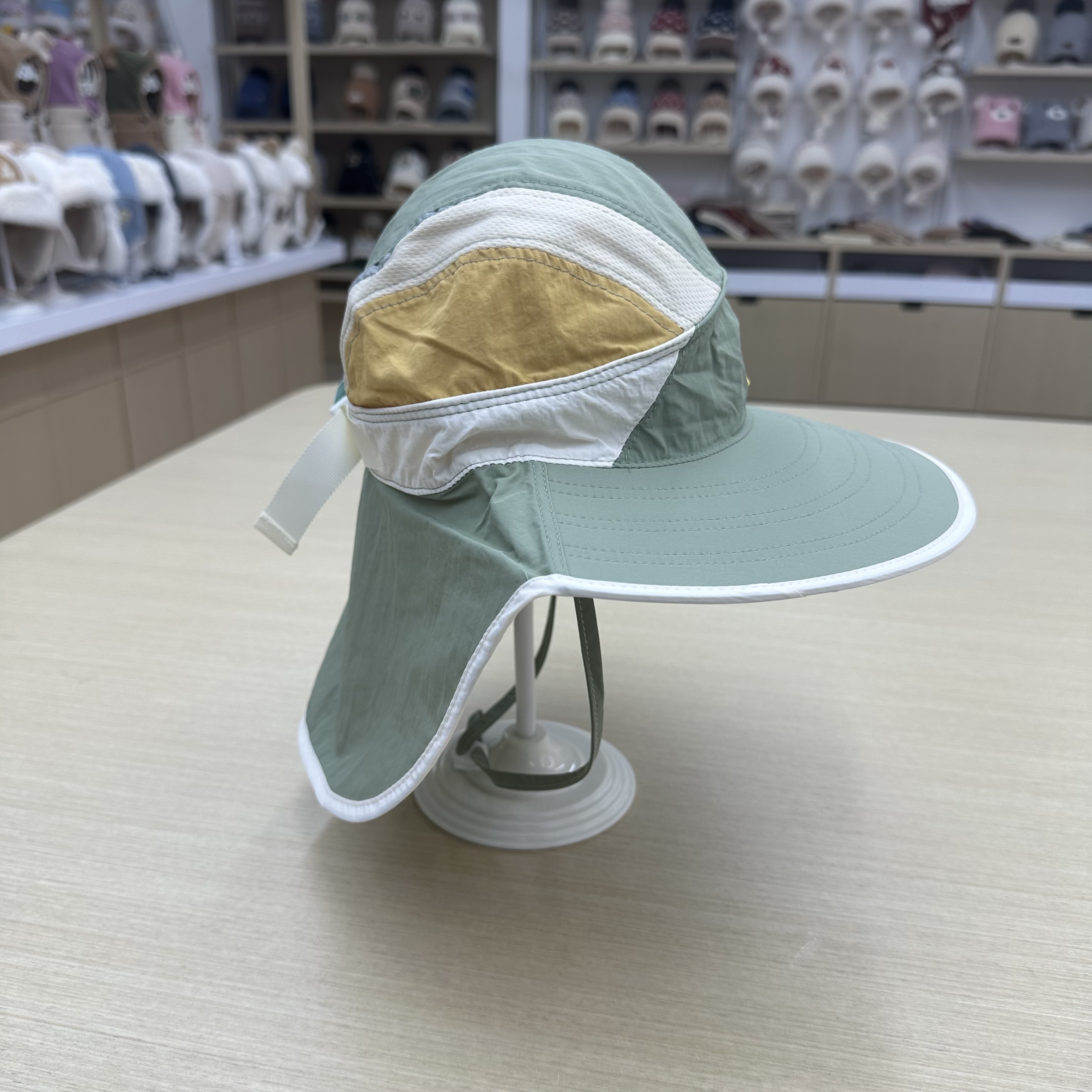 适合2-8岁儿童夏季防晒帽披肩帽遮阳帽