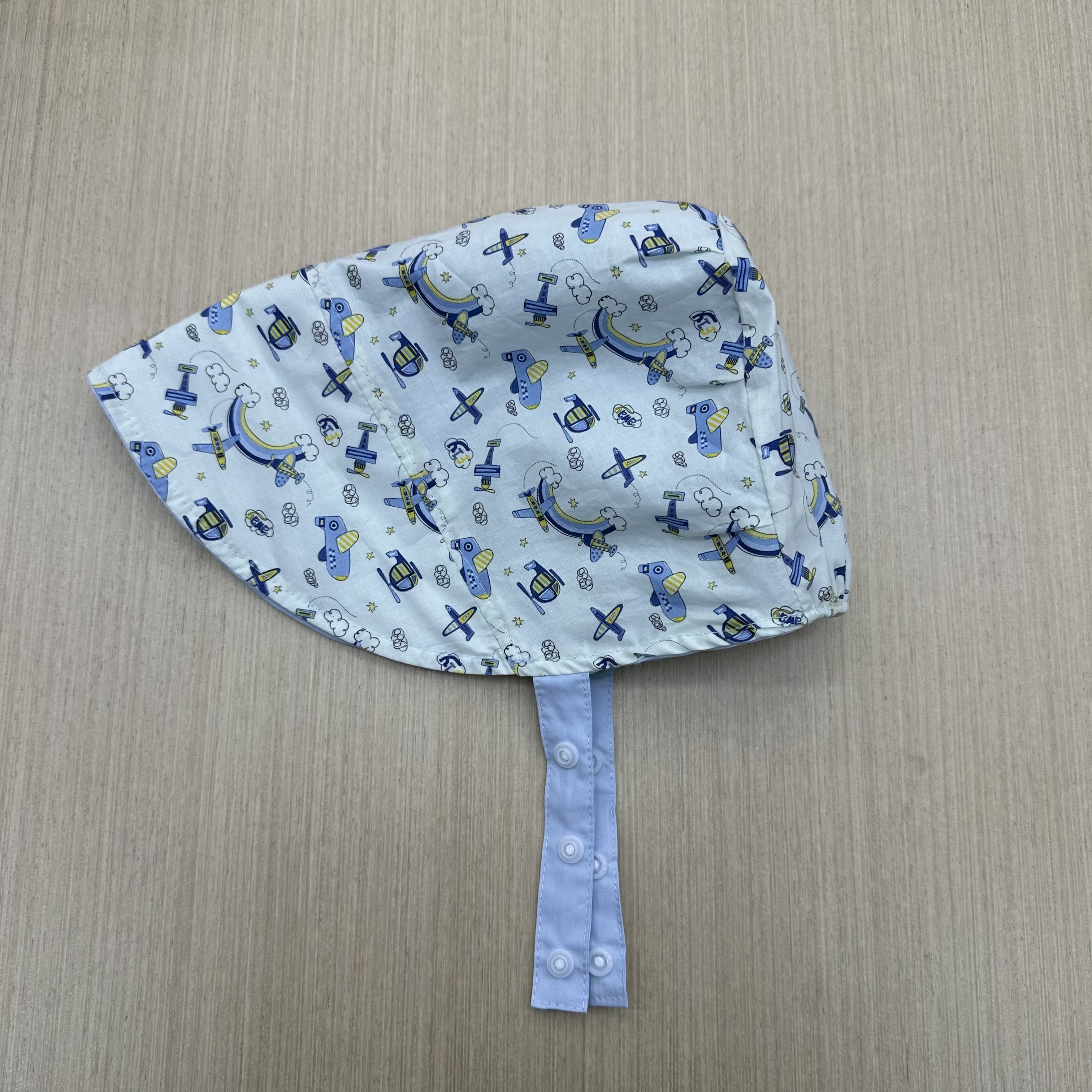 Suitable for babies aged 6 to 12, summer sun protection hats, double-sided patterned hats Item Picture