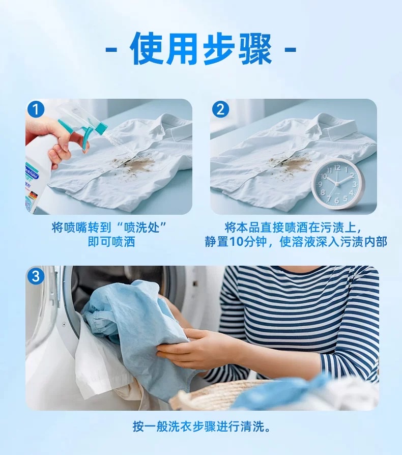 德国贝克曼博士原装进口顽固污渍预洗剂衣领净顽固污渍去黄洗白预洗喷雾清洁剂详情图15
