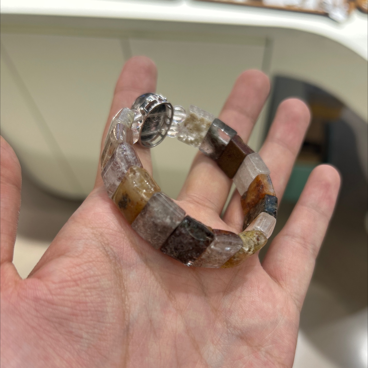 文玩手串天然水晶四季幽灵手牌手串文玩手串合香手串菩提盘玩星月菩提细节图