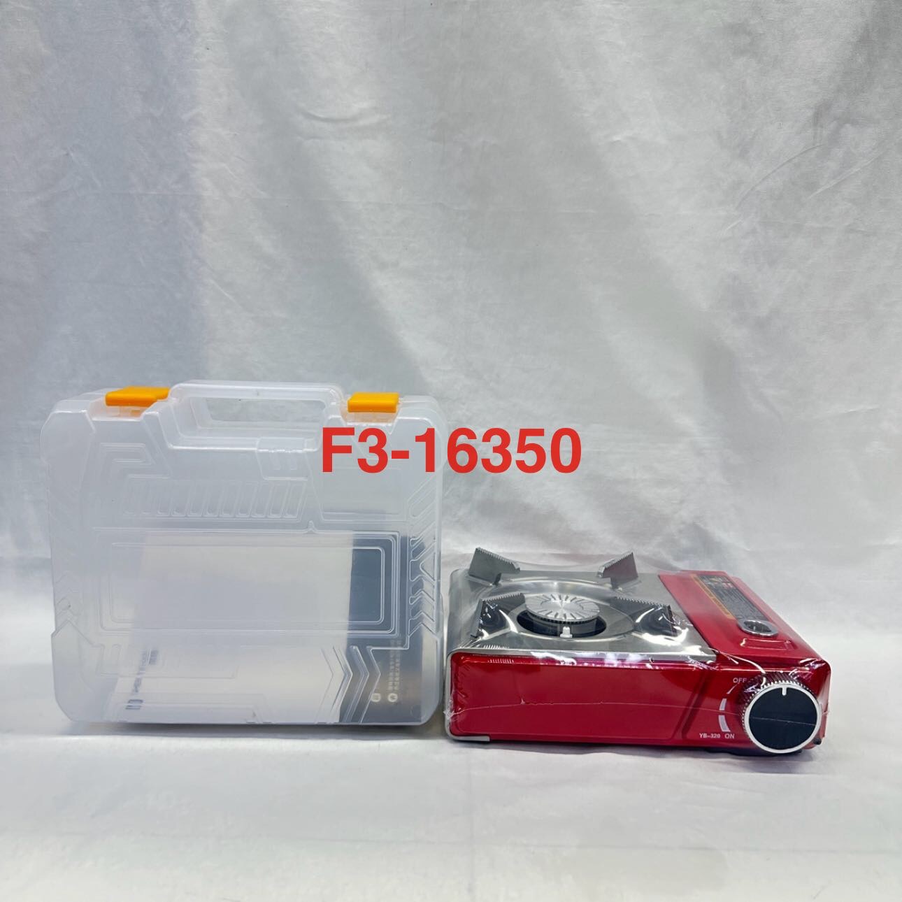 New outdoor gas stove, strong fire furnace, transparent plastic box camping stove, super high power, powerful firepower YB-320, source factory, source factory Specification image