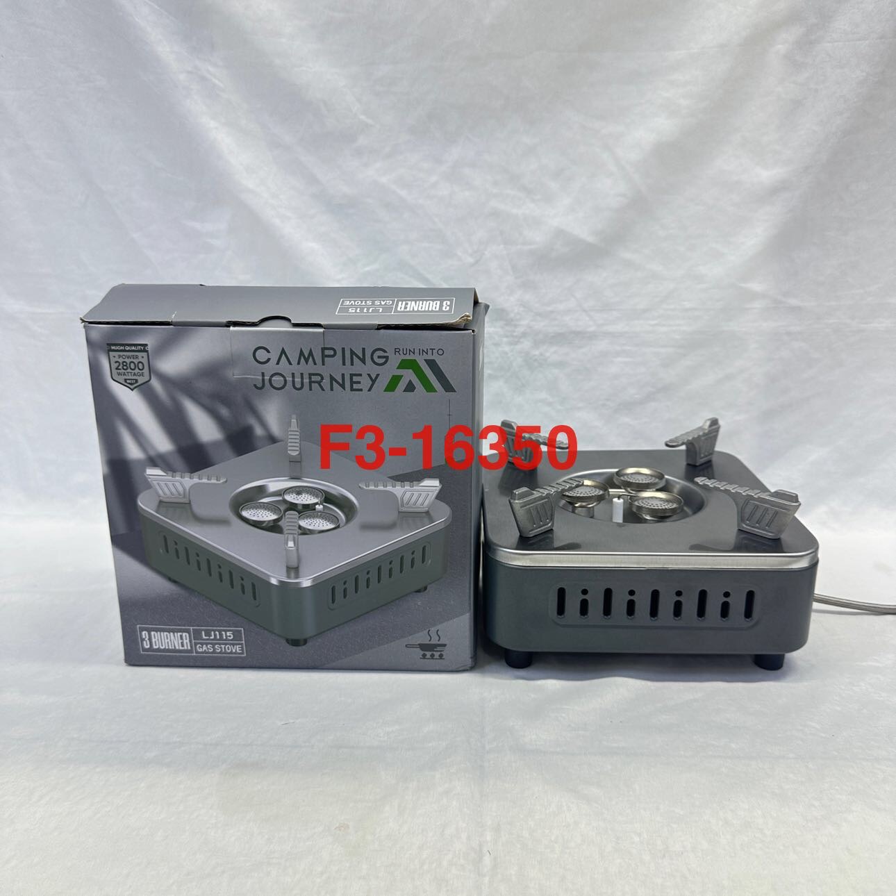 Nuevo horno de 3 cabezales horno de acero inoxidable horno de fuego horno de carcasa cuadrado con soporte horno de gas horno de exterior portátil LJ-115 fuente de la fábrica fuente de la fábrica fuente de la fábrica