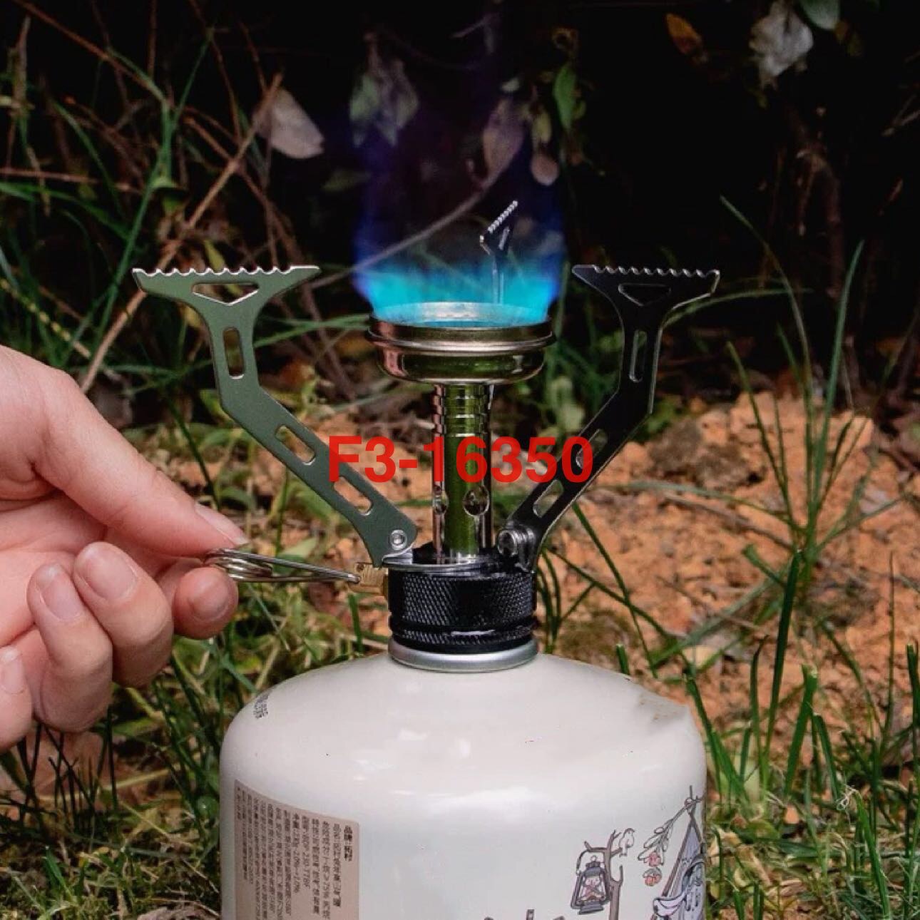 Outdoor camping all-in-one mini burner, portable foldable picnic and camping stove, barbecue grill, gas stove, original factory Specification image