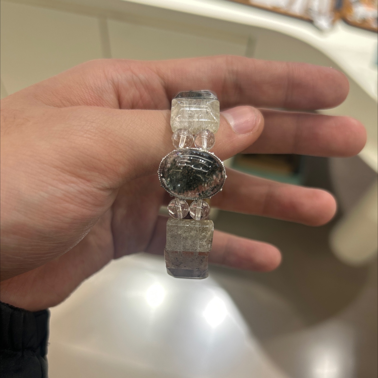 文玩手串天然水晶四季幽灵手牌手串文玩手串合香手串菩提盘玩星月菩提产品图