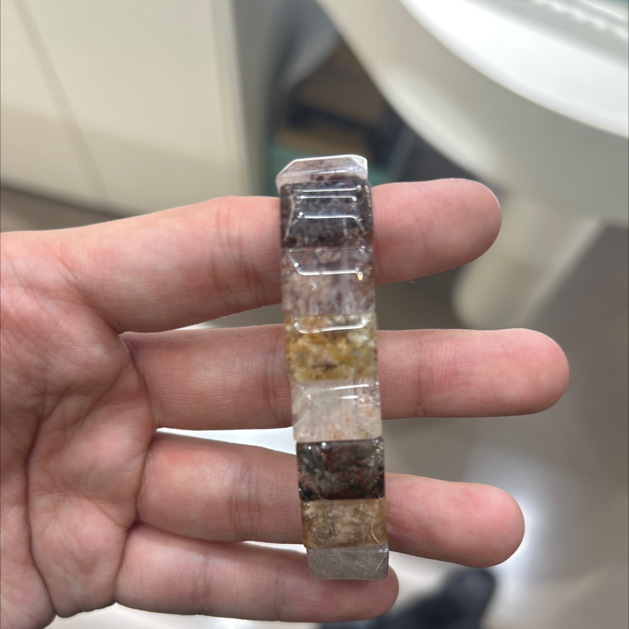 文玩手串天然水晶四季幽灵手牌手串文玩手串合香手串菩提盘玩星月菩提白底实物图