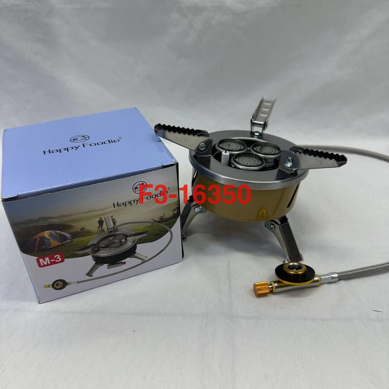 户外三星炉灶防风猛火炉头野餐露营卡式液化气便携式野营炉户外炉