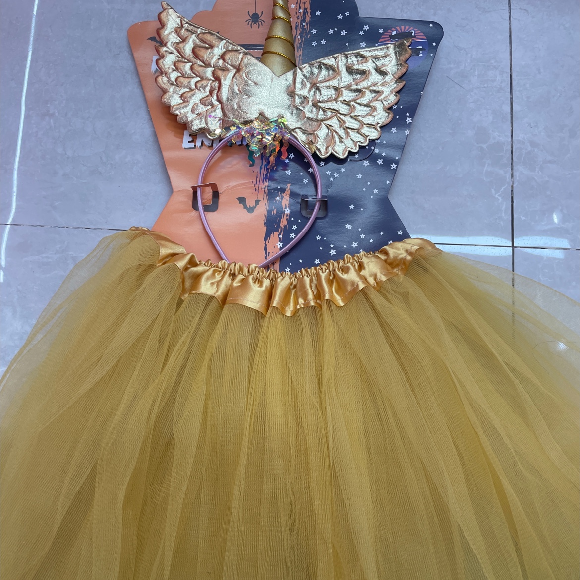 厂家直销儿童蓬蓬裙舞蹈纱裙蝴蝶翅膀独角兽发箍发饰套装