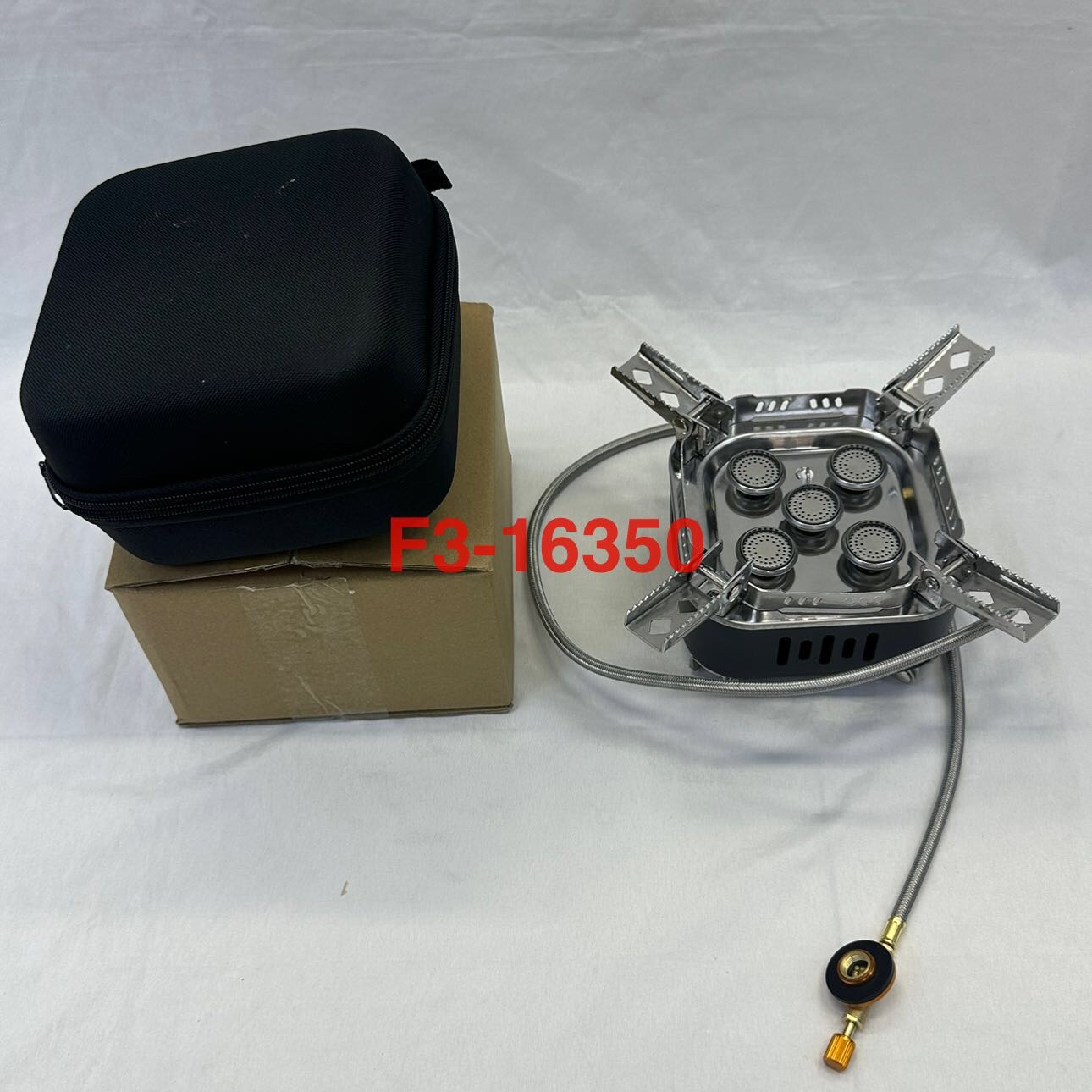 SF-HW-03 五芯卡式炉户外野营炉具烧水煮茶炉头便携露营炊具煤气燃气灶黑色详情图5