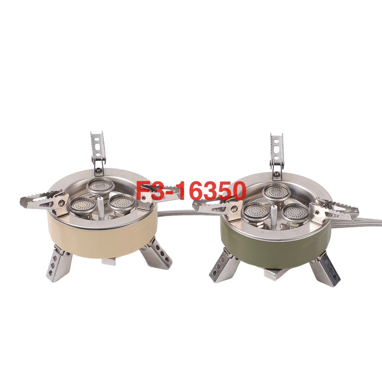 户外便携式三芯猛火炉灶露营自驾游燃气炉具野炊野营瓦斯三头炉子