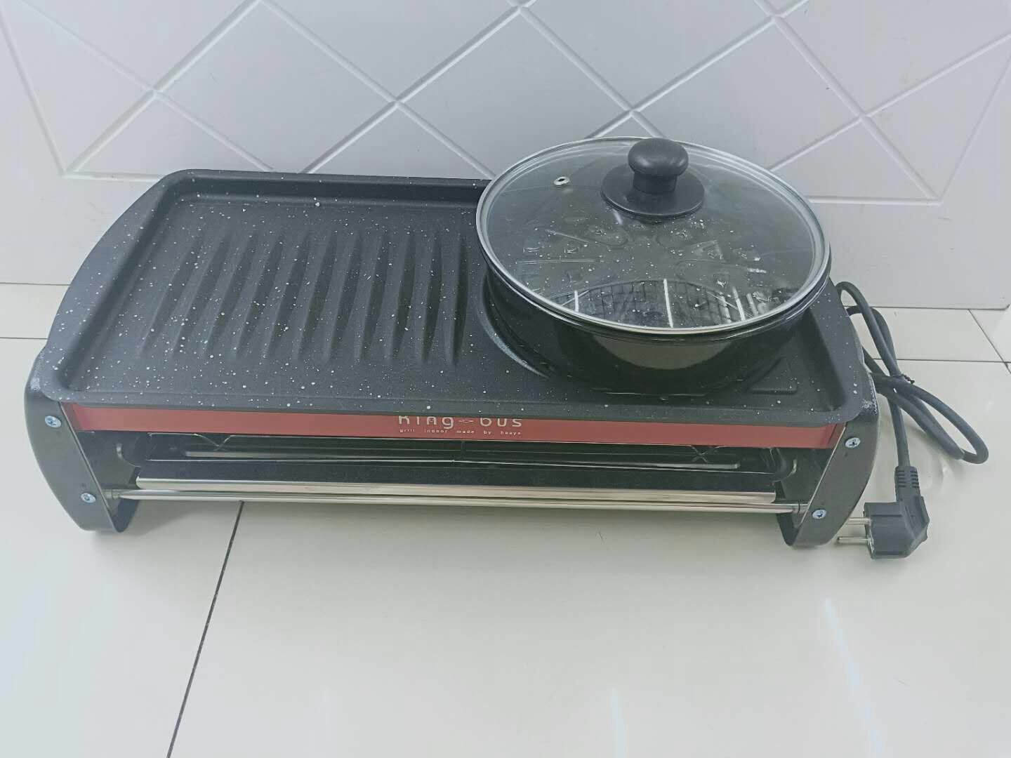 跨境热销 热款户外电烤炉 220V可烤肉 涮肉源头工厂