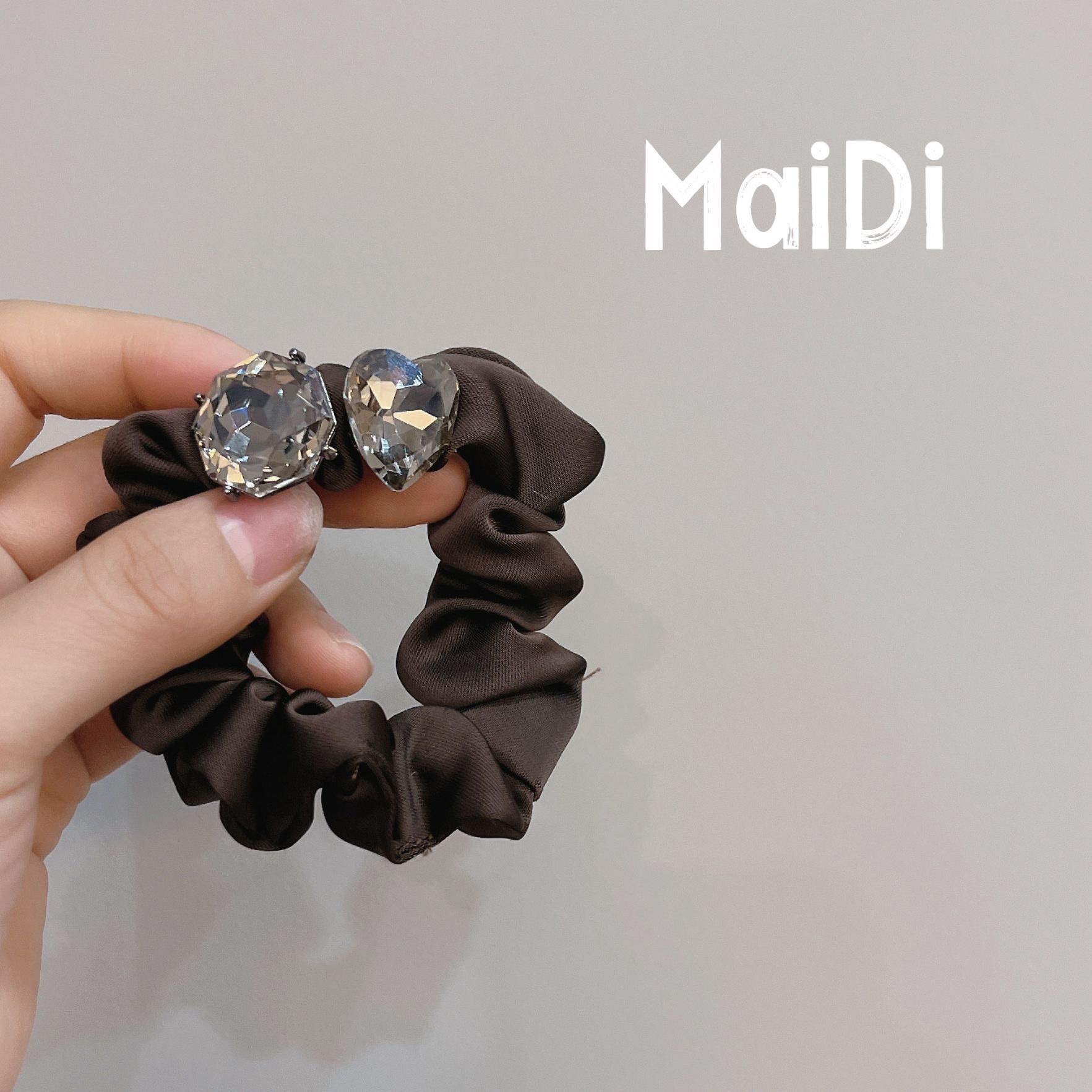 精致新款水钻发圈女气质百搭马尾扎丸子头皮筋高弹力简约发绳头饰 详情图4