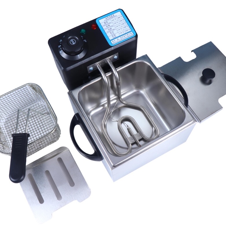 Commercial electric fryer, fried dough stick machine, large capacity for frying skewers and chicken legs, stainless steel thickened, commercial and household LF-098 Item Picture