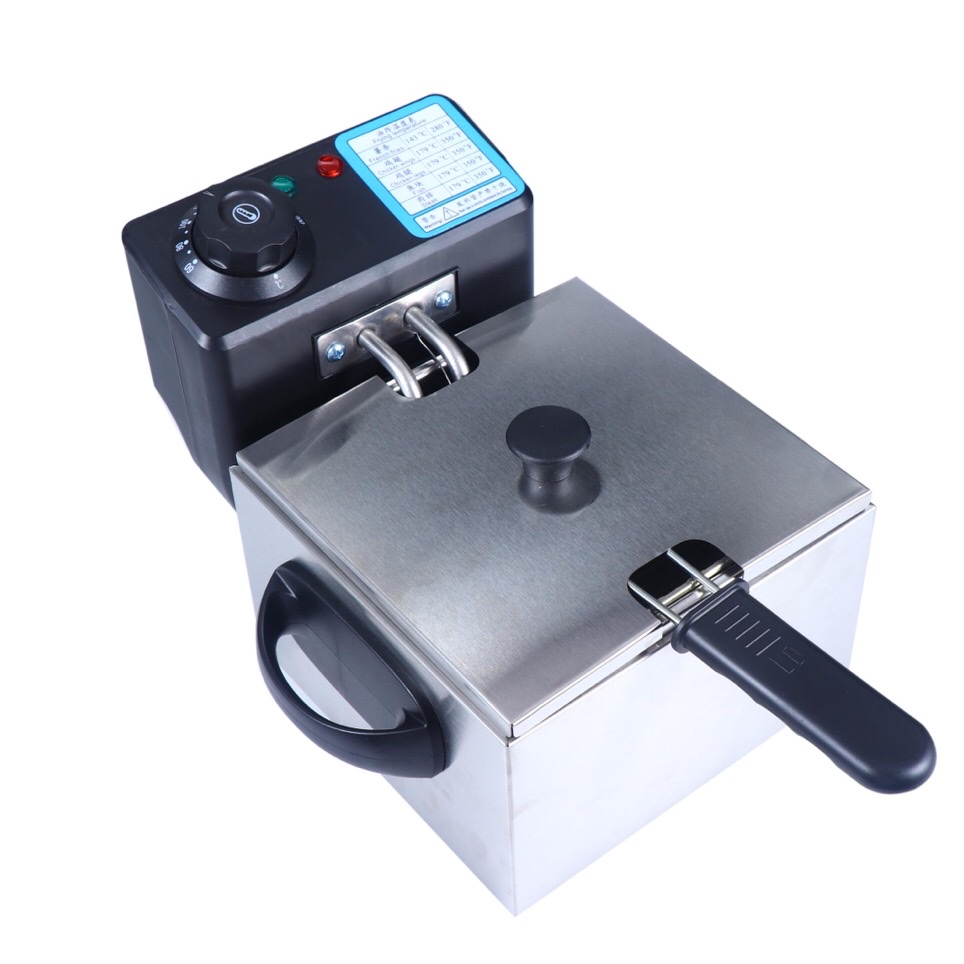 Commercial electric fryer, fried dough stick machine, large capacity for frying skewers and chicken legs, stainless steel thickened, commercial and household LF-098 Specification image