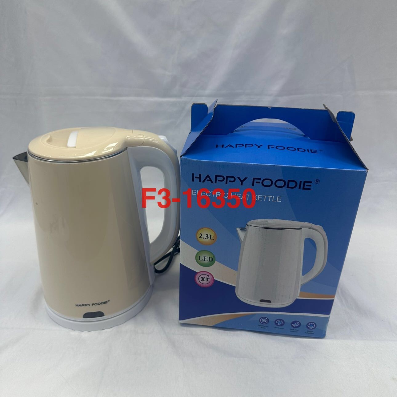 Hapy Foddie 917 من الصلب غير القابل للصدأ في غلاية الماء الكهربائية Item Picture