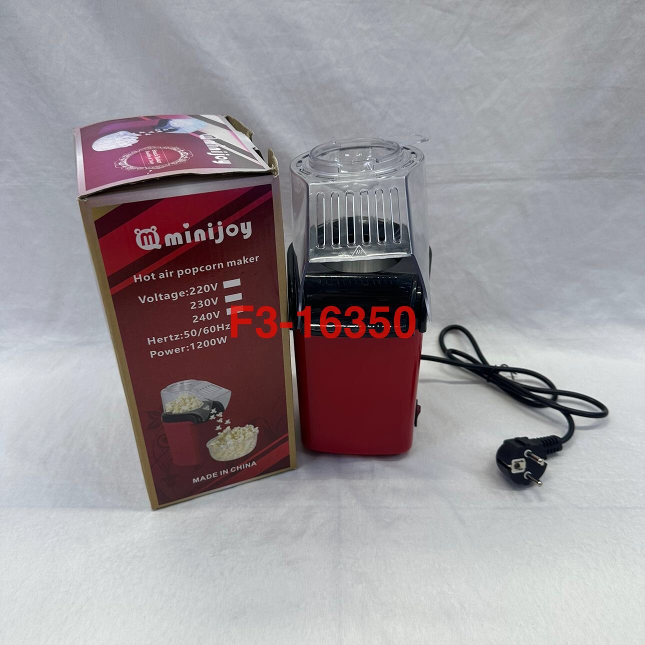 Mini popcorn machine, hand-cranked popcorn machine, grain amplifier, small popcorn and popcorn machine for home use Item Picture