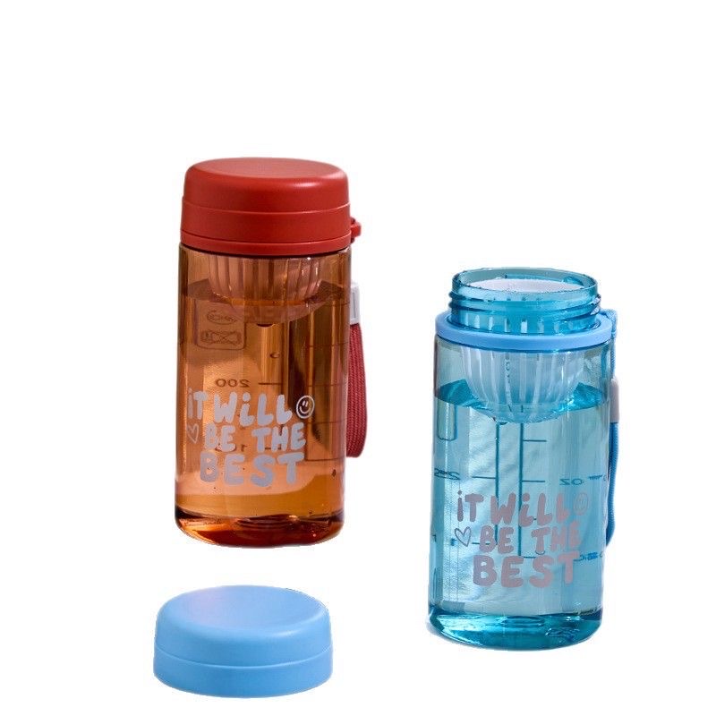 Ins-style high-temperature resistant portable cup, high appearance level, plastic cup for going out, portable and simple student water cup, men's and women's pocket cups, other 450ML, TY-0117-493S /L Item Picture