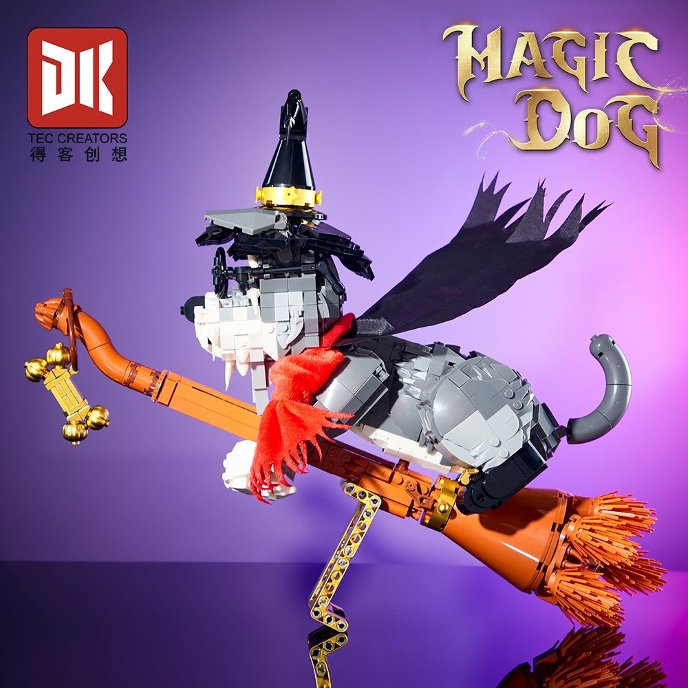 Compatible with Deke building blocks Magic Dog adult cute playmate, a new version of domestic handcrafted mechanical assembly 2025 building blocks details Picture